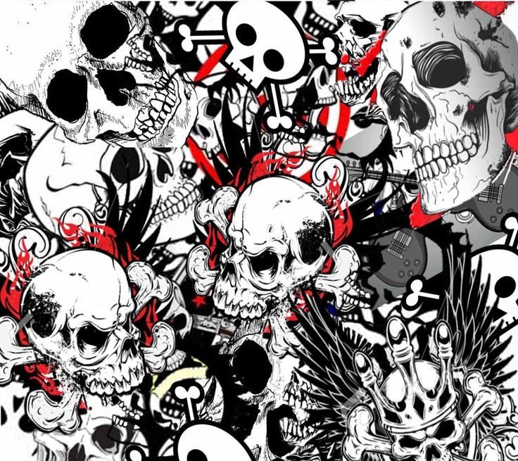 Calaveras Wallpaper - Sticker Bomb Skull Rose - HD Wallpaper 