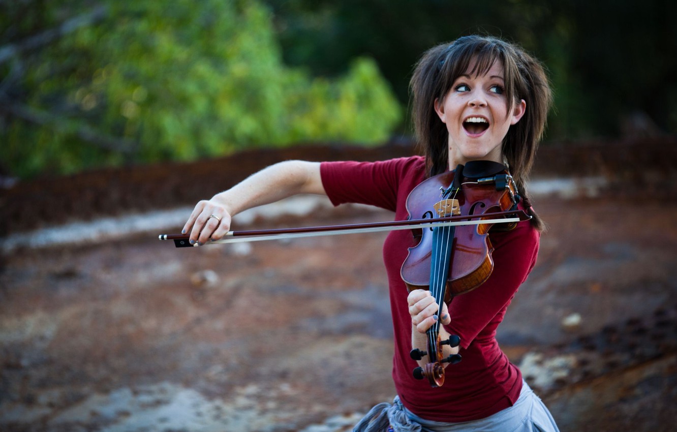 Photo Wallpaper Girl, Violin, Violin, Lindsey Stirling - Violinista Donna - HD Wallpaper 