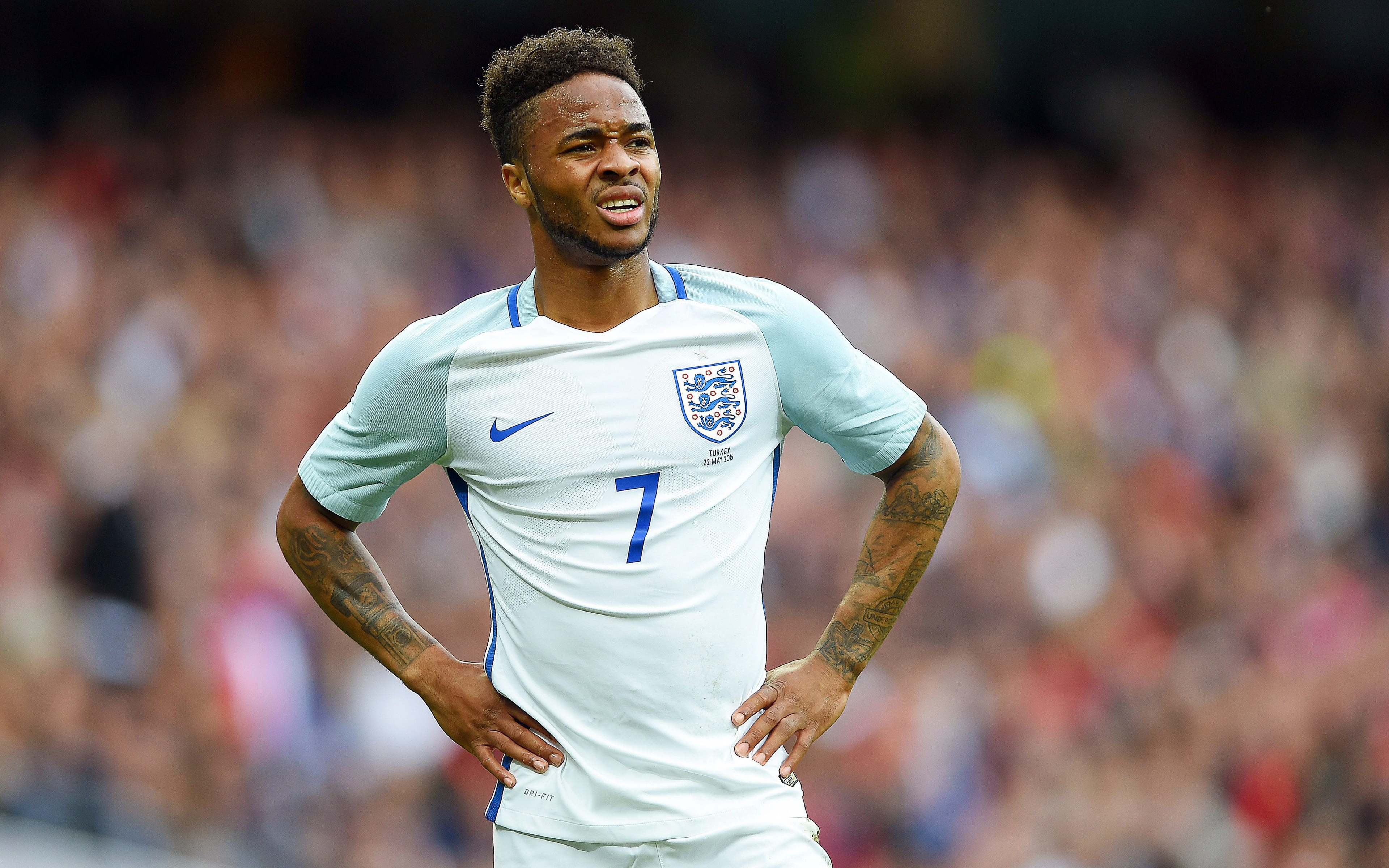 Raheem Sterling 4k Portrait England Football English French National Team Actual Nationalities 3840x2400 Wallpaper Teahub Io