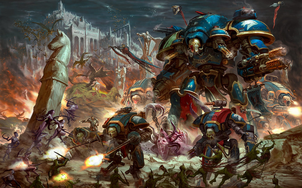 Imperial Knight 40k Art - HD Wallpaper 