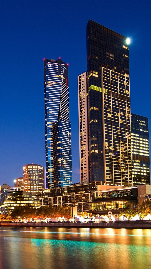 Melbourne Night View - HD Wallpaper 