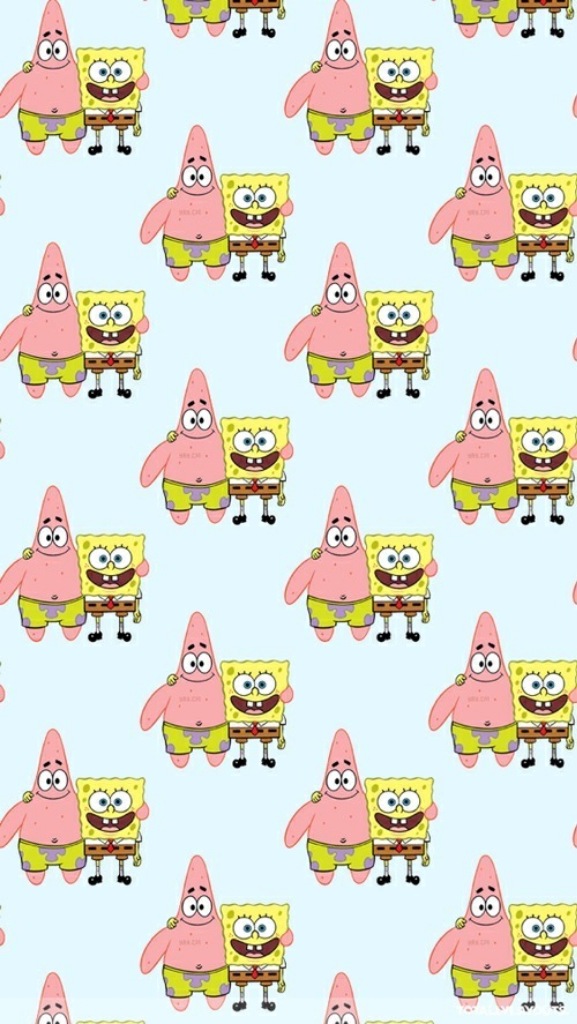 Wallpaper, Spongebob, And Background Image - Spongebob And Patrick Iphone - HD Wallpaper 