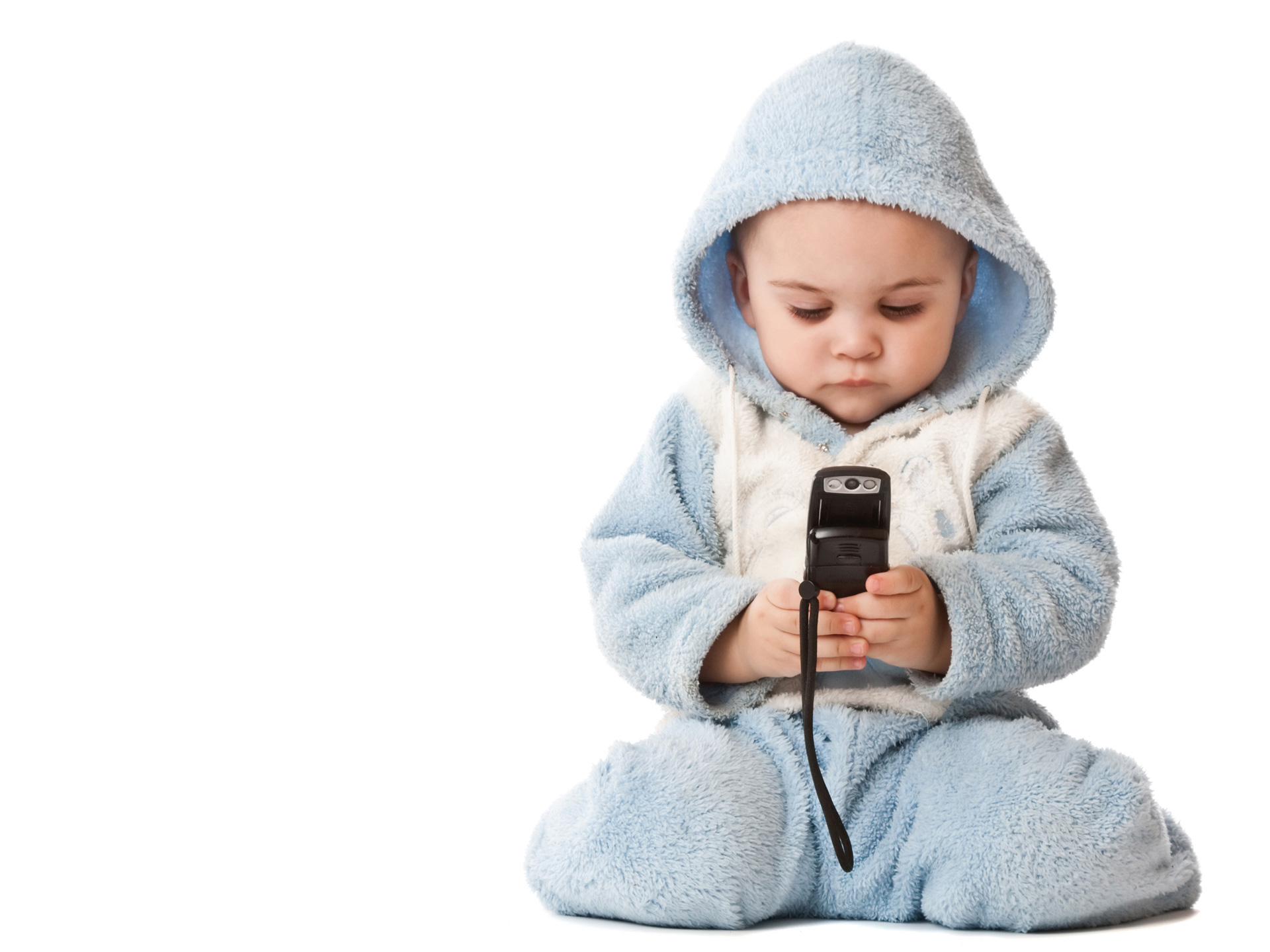 Cute Baby Boy Mobile Wallpaper - Baby Playing With A Phone - HD Wallpaper 