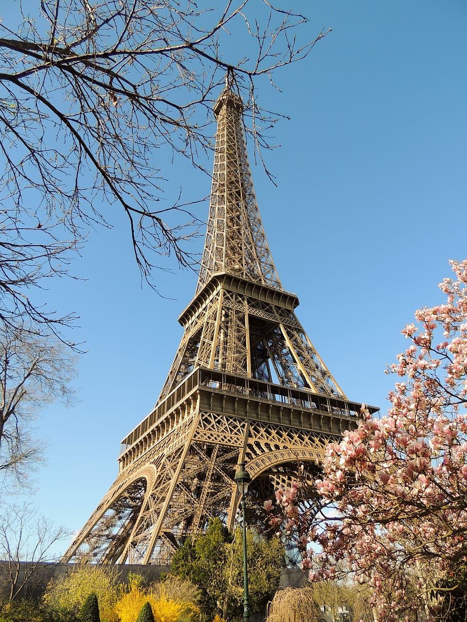 Paris, Eiffel Tower, France, Monument, Famous, Capital, - Eiffel Tower Spring Wallpaper Hd - HD Wallpaper 