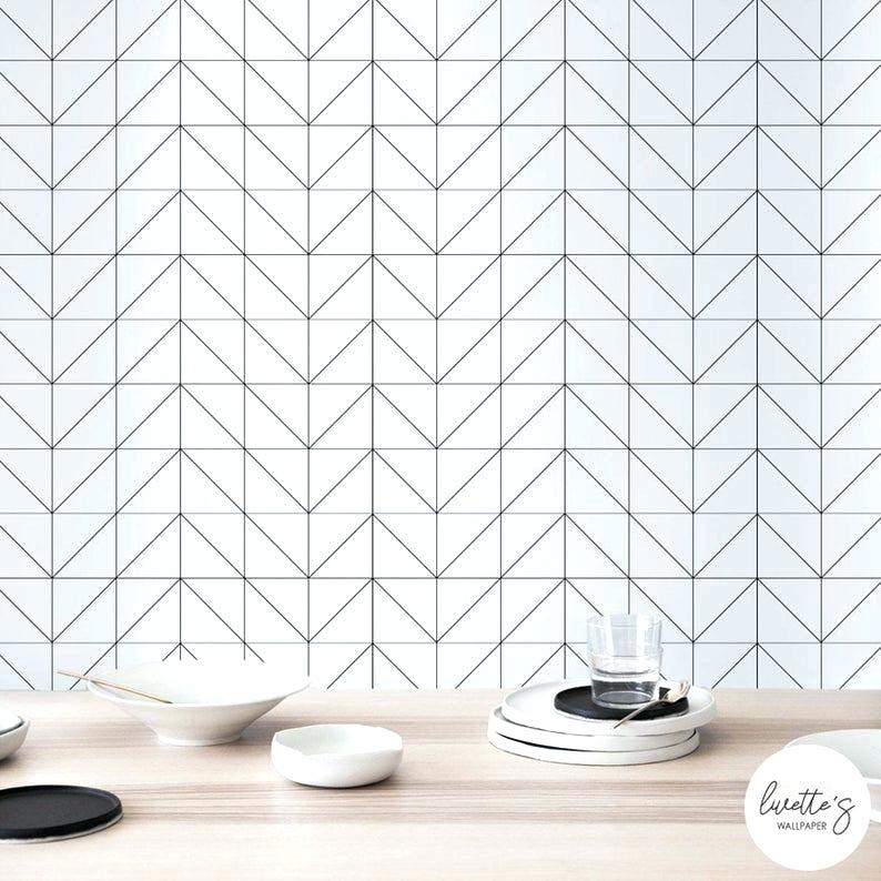 Scandinavian Wallpaper Black Geometric Removable Temporary - Wallpaper - HD Wallpaper 