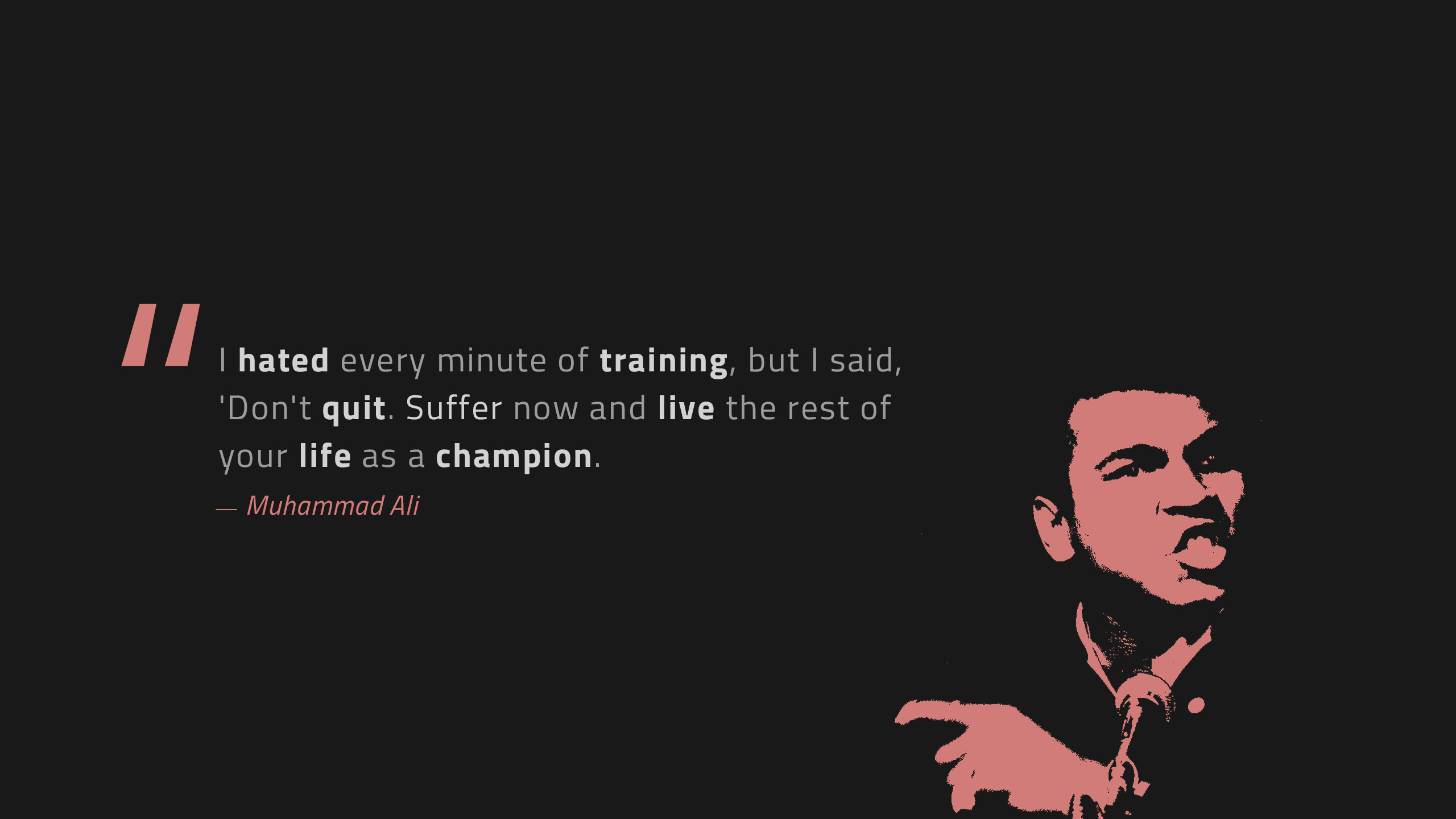 Motivation Wallpaper Muhammad Ali - 2560x1440 Wallpaper - teahub.io