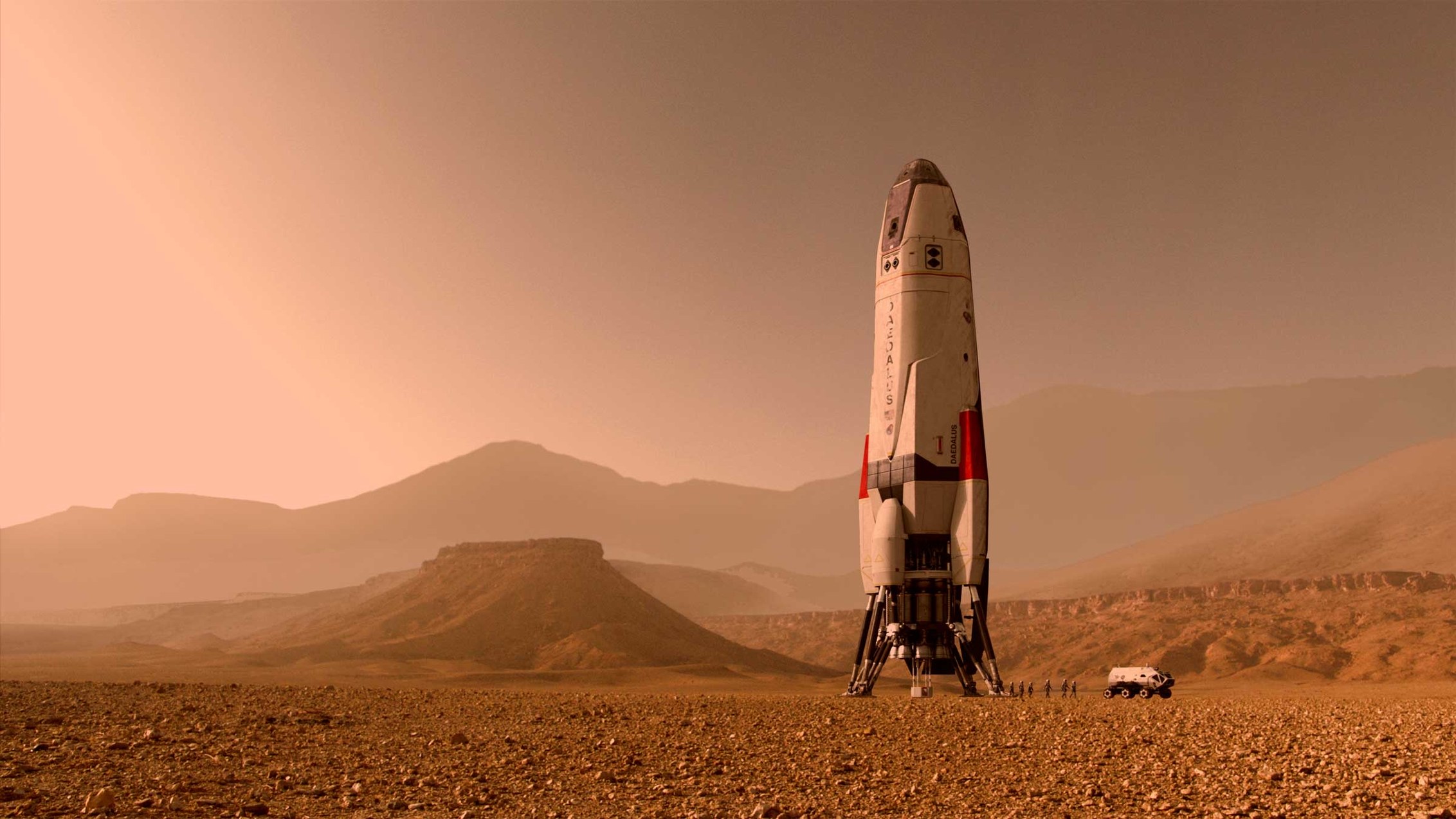Mars Wallpaper Hd - Rocket On Mars - HD Wallpaper 