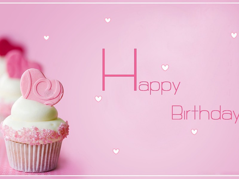 Happy Birthday Cake Wallpaper - Cute Happy Birthday Hd - HD Wallpaper 