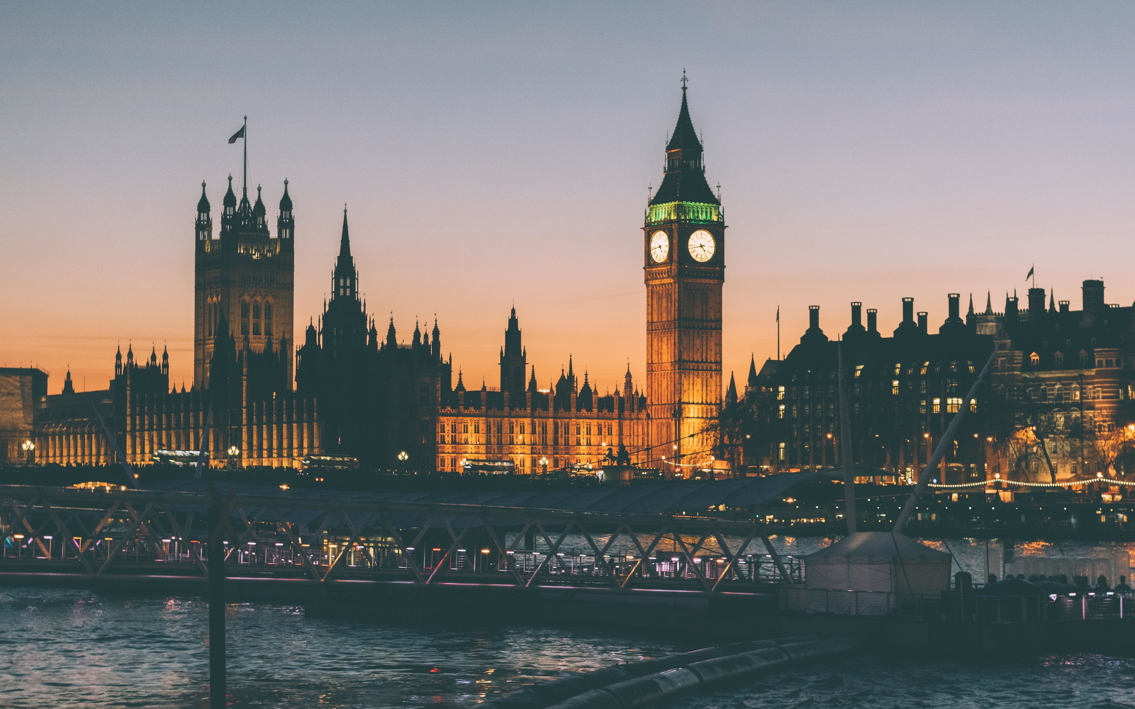 Clock Tower, Architecture, Big Ben, London, Night, - Stock Photo Of London - HD Wallpaper 