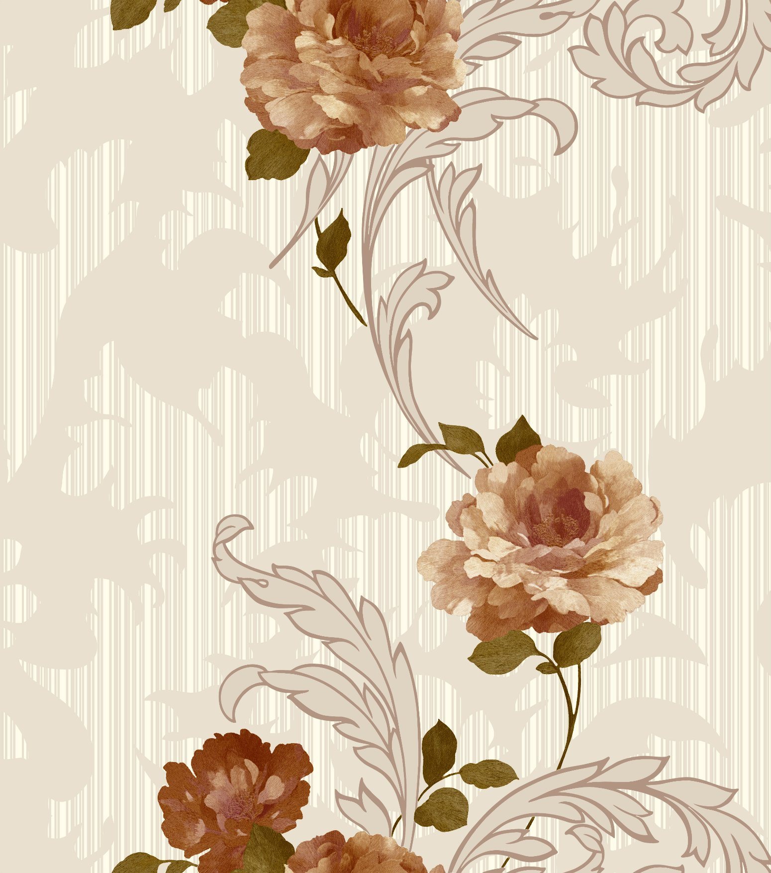 New Design Flower Wall Paper Cheap Price Pvc 3d Wallpaper - Rose - HD Wallpaper 
