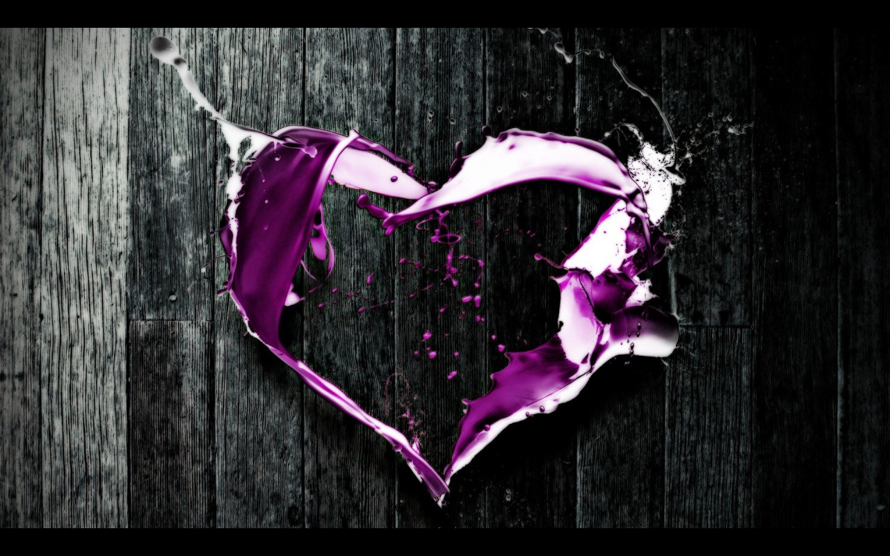 Purple Heart Backgrounds - Most Beautiful Love Wallpaper Hd - HD Wallpaper 