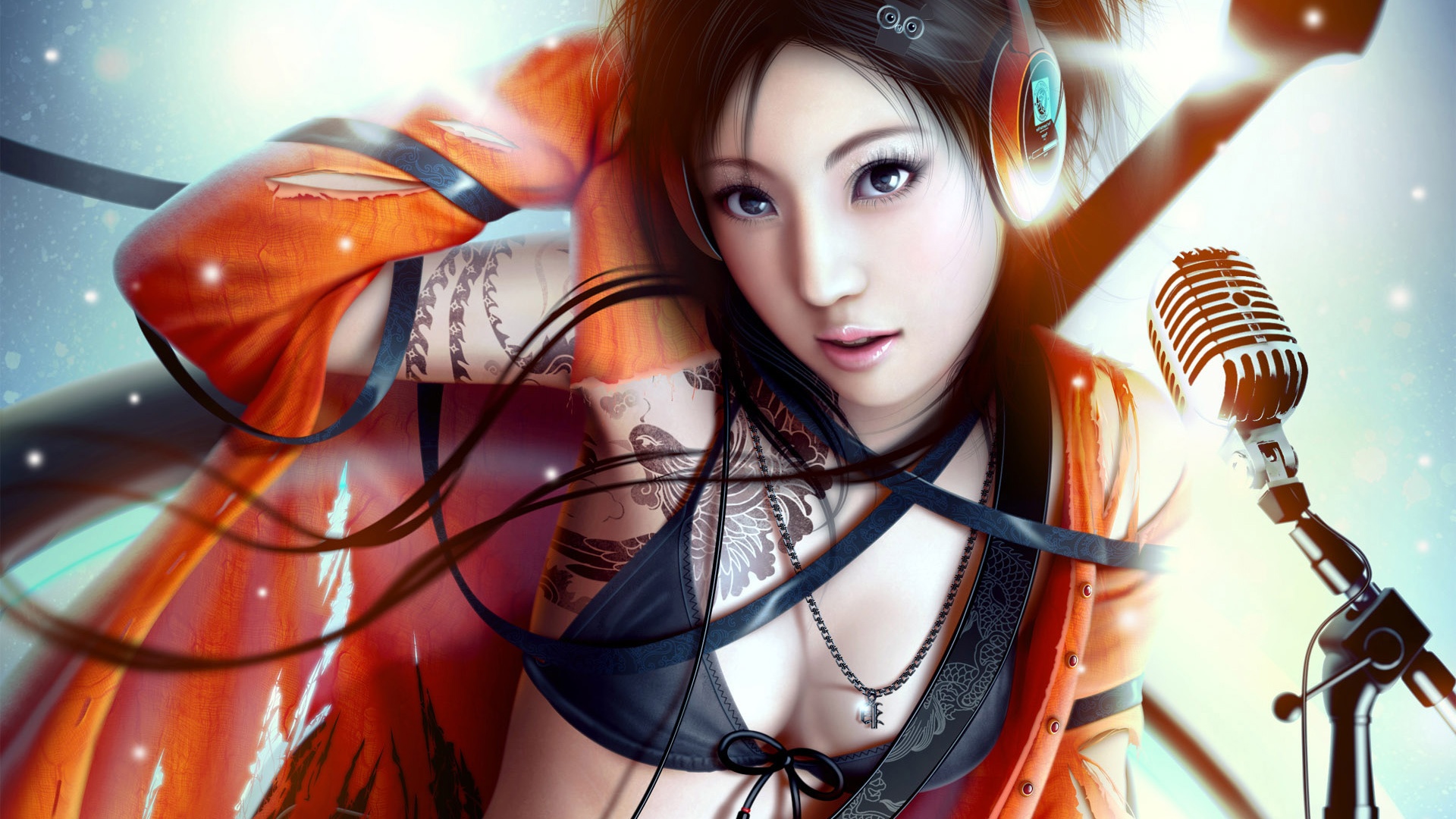 Singing Fantasy Girl - HD Wallpaper 