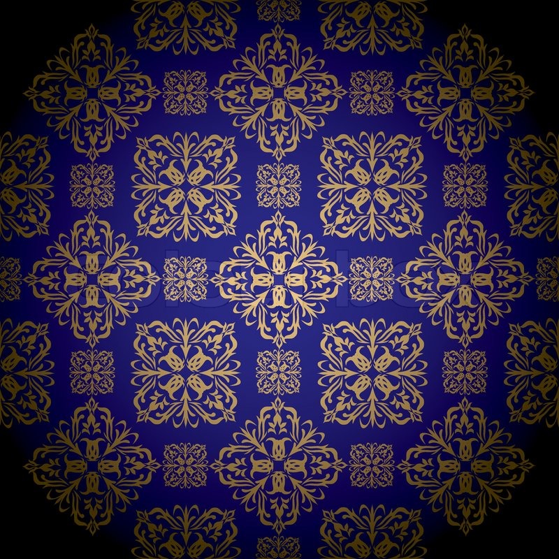 Blue Gold Royal Background - HD Wallpaper 