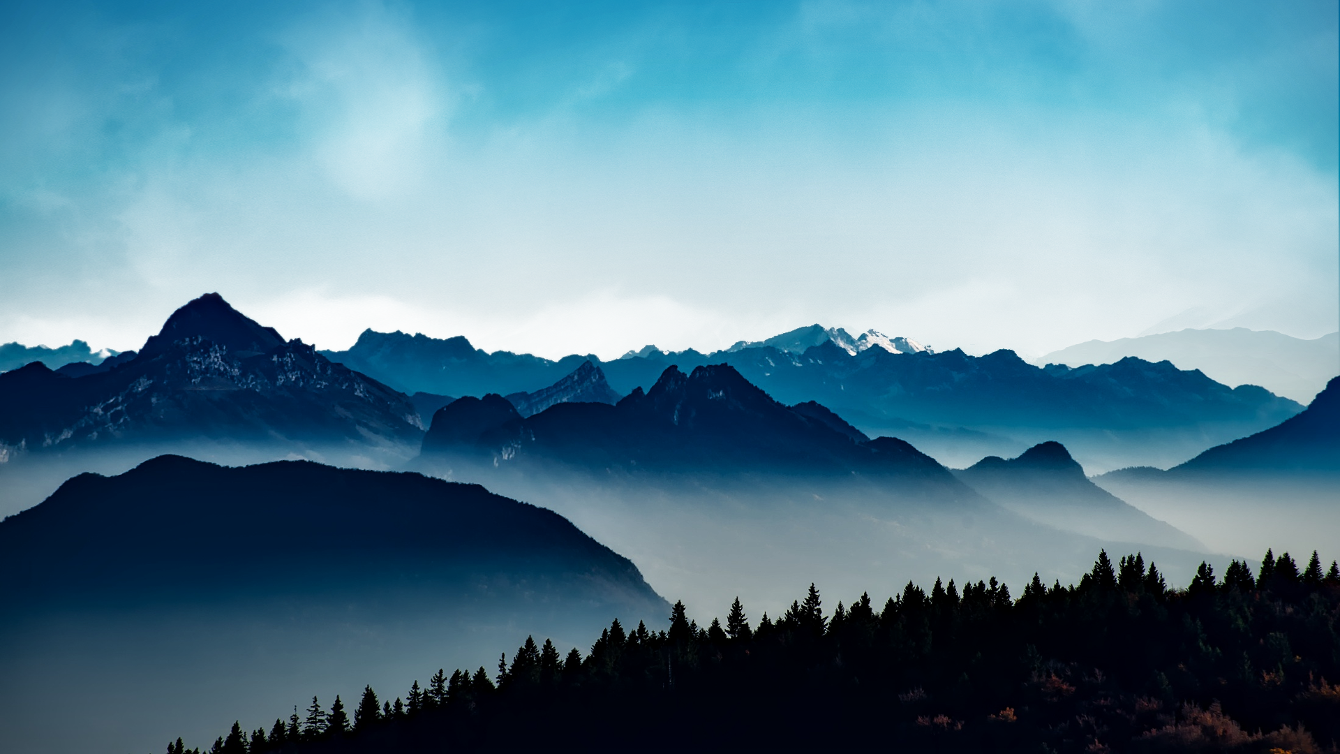 Gambar Siluet Pegunungan - HD Wallpaper 