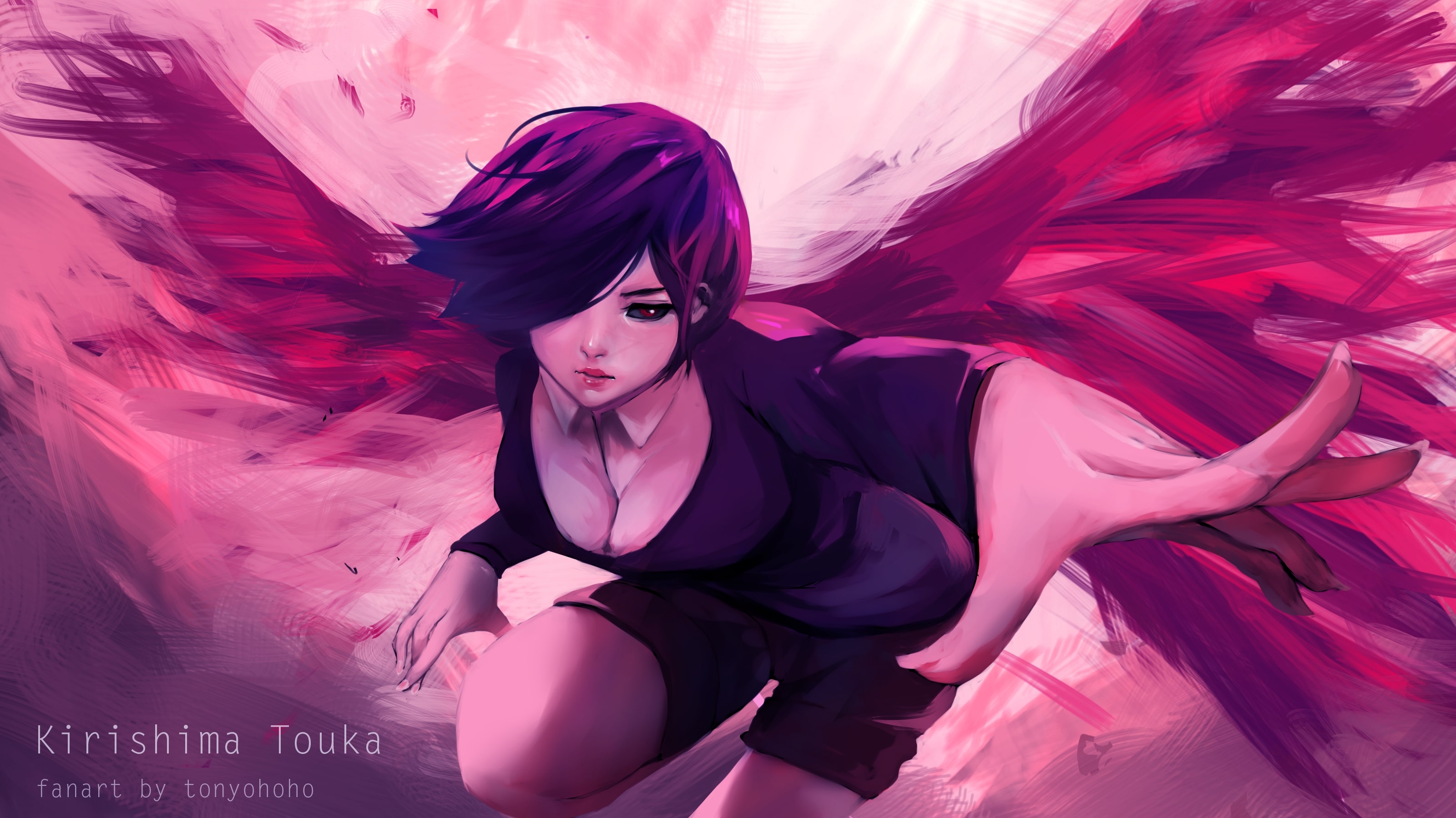 Wallpaper Of Touka Kirishima, Fun Art, Art, Anime, - Touka Kirishima Art - HD Wallpaper 