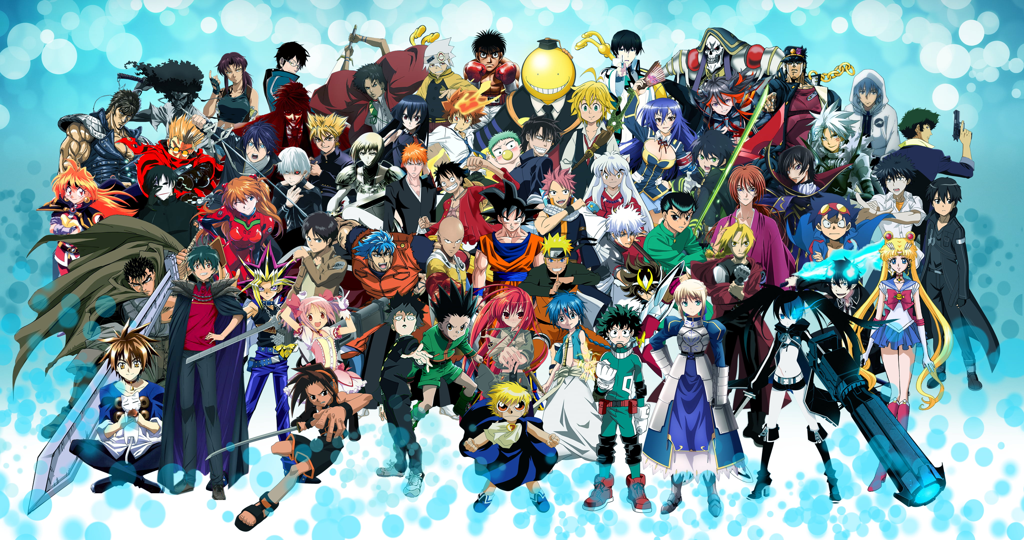 All Anime Characters Wallpaper Hd - HD Wallpaper 