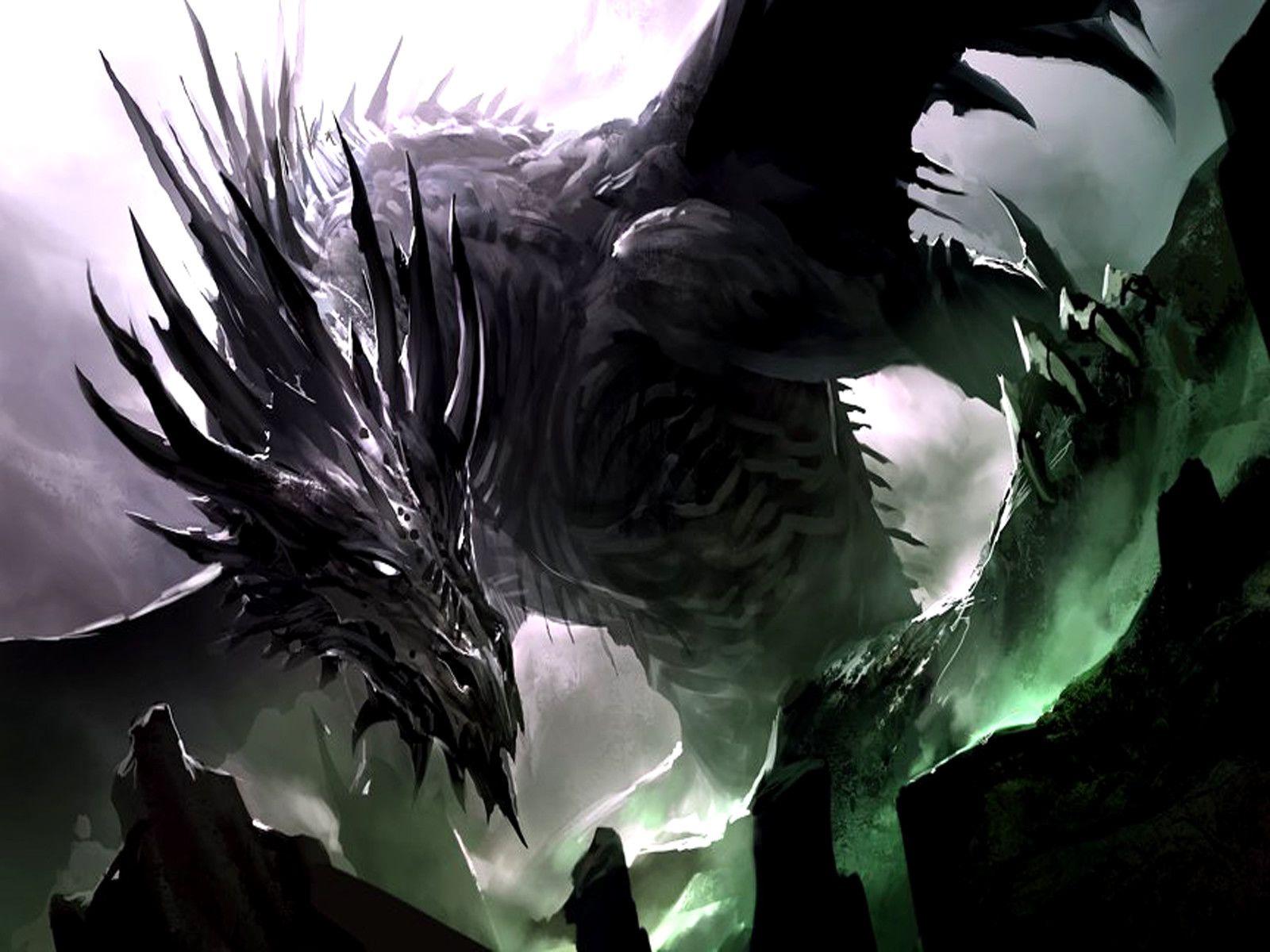 Dark Dragon - HD Wallpaper 