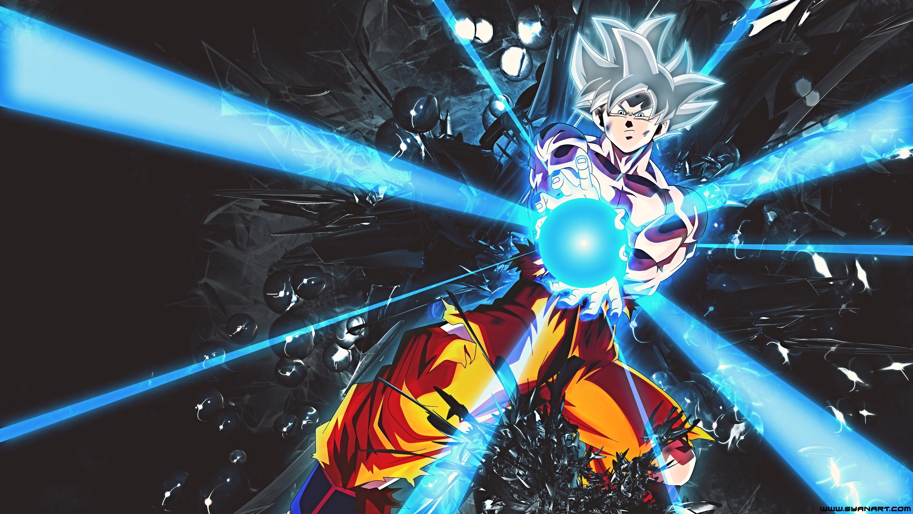 Goku Wallpaper 4k - Goku Ultra Instinct Kamehameha - HD Wallpaper 