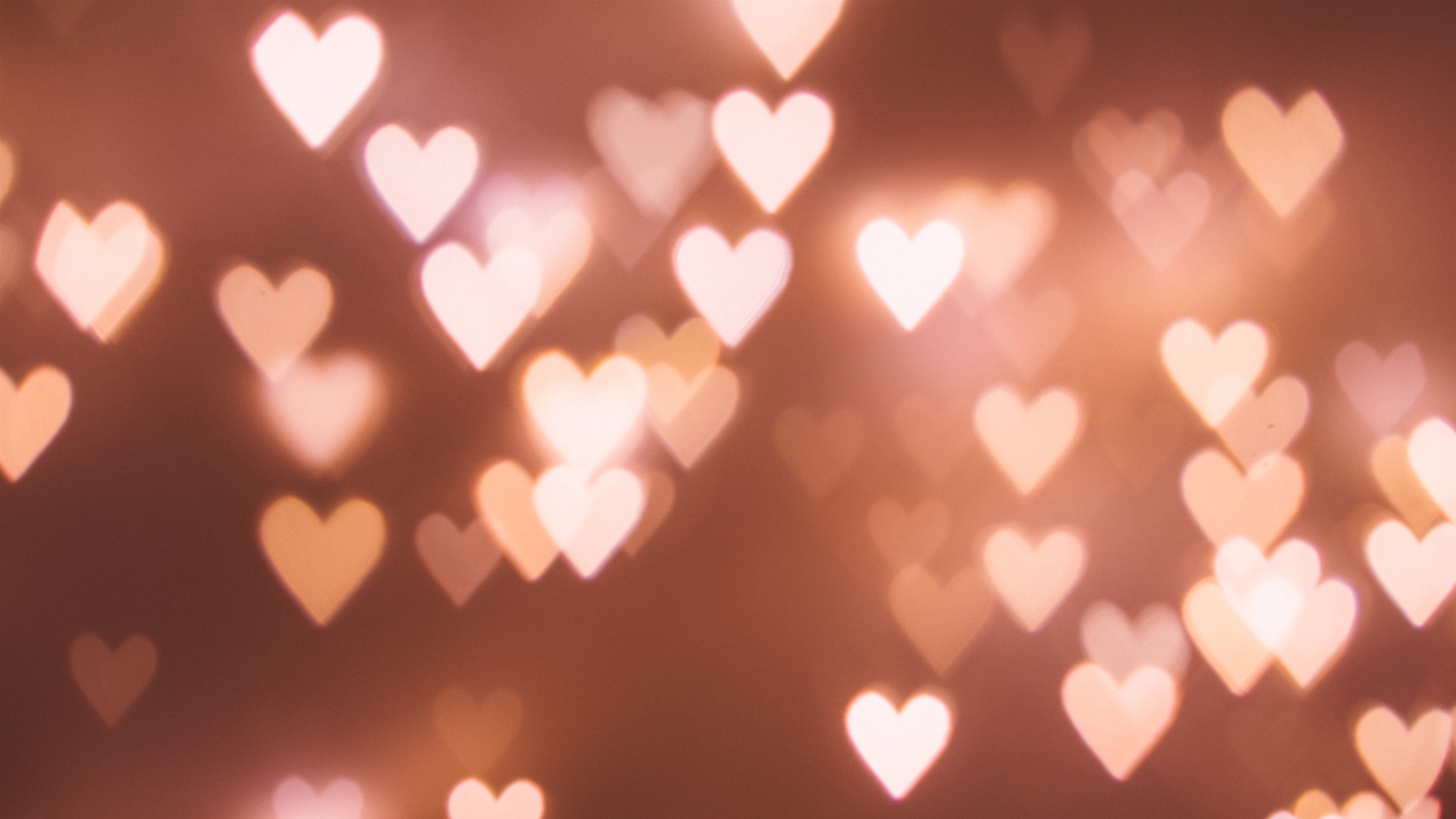 Heart In Bokeh Decorative 4k Wallpaper - Heart Bokeh - HD Wallpaper 