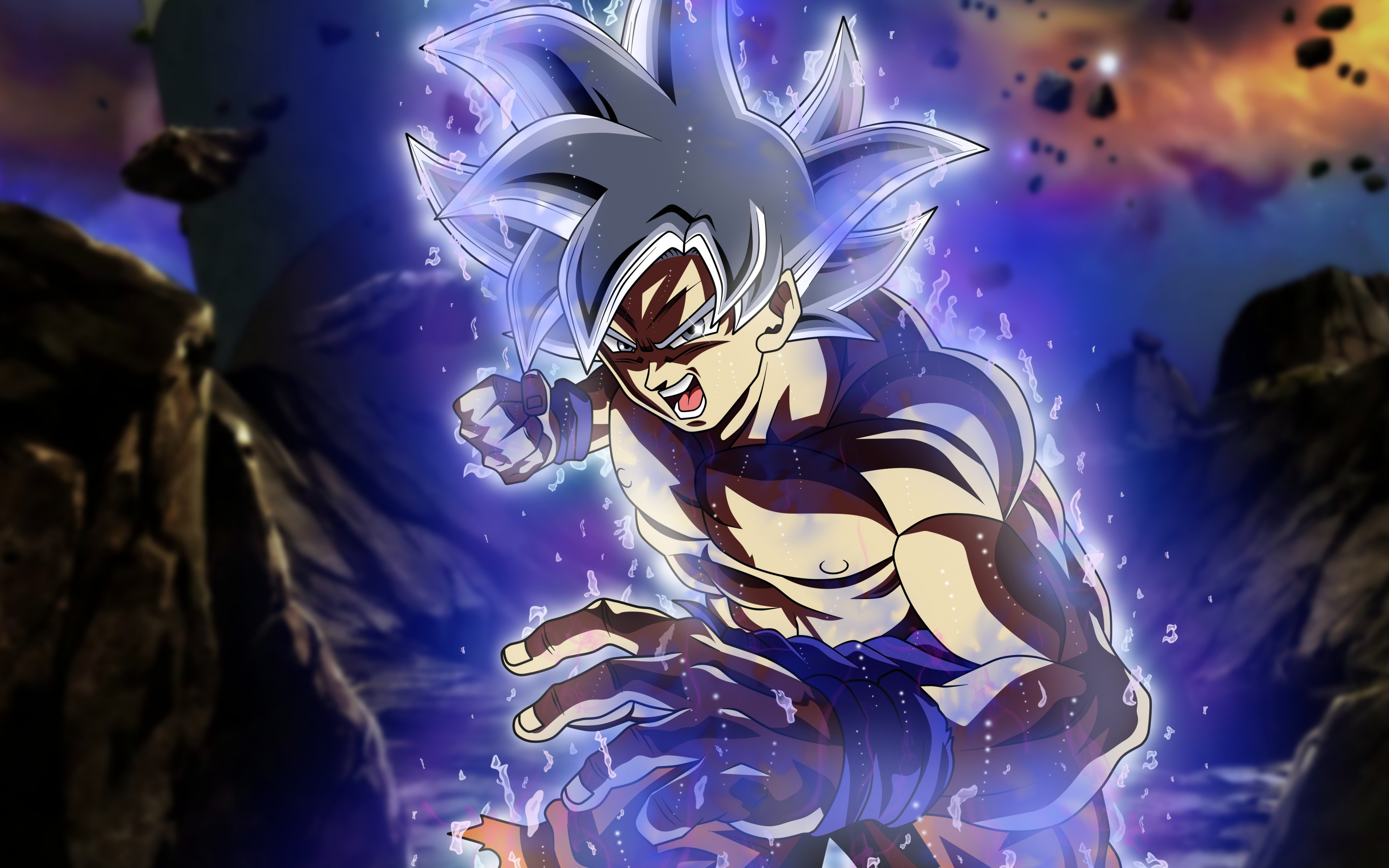 Ultra Instinct, Shirtless, Anime Boy, Goku, Wallpaper - Goku Ultra Instinct - HD Wallpaper 