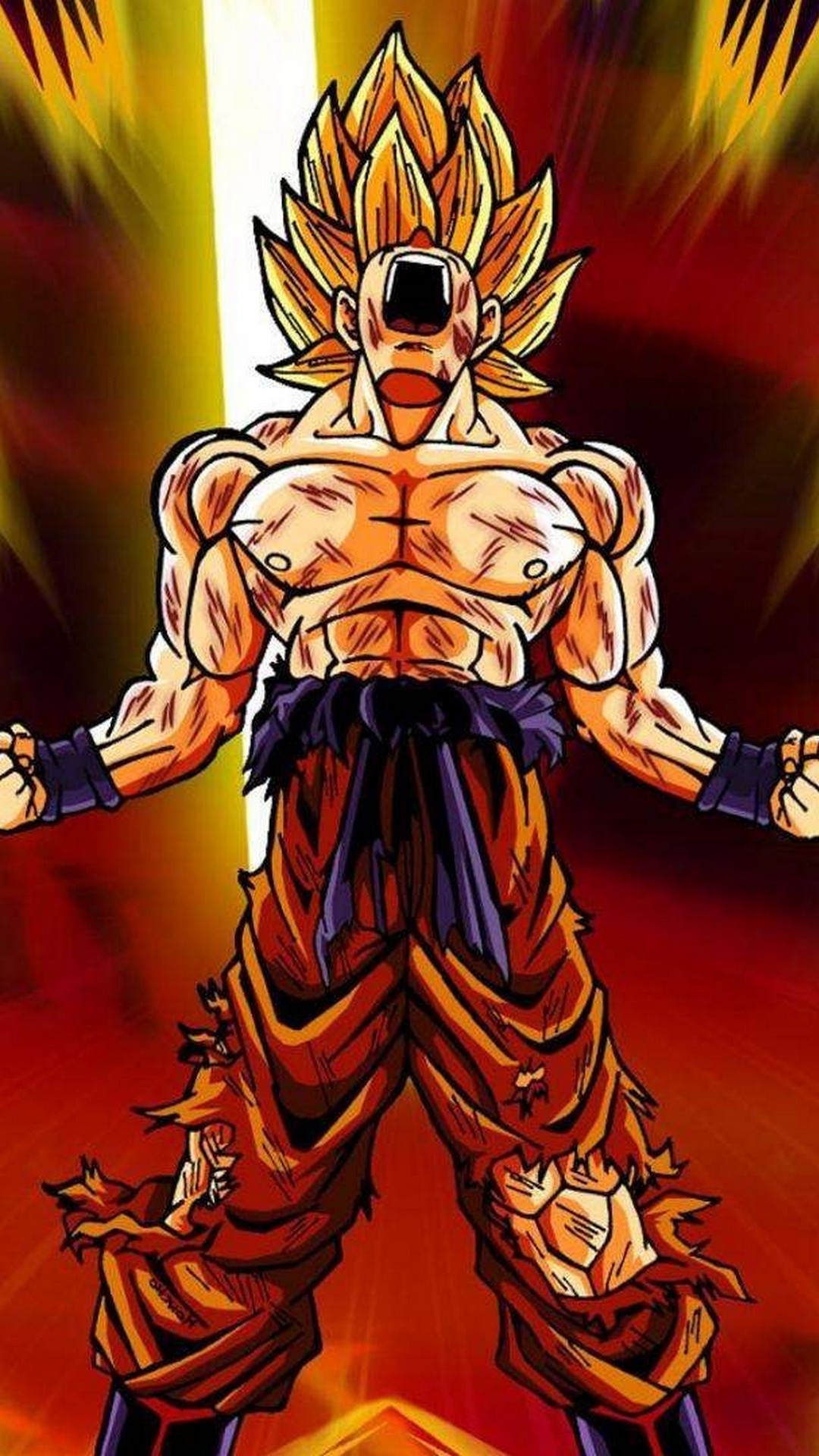 Android Wallpaper Hd Goku Super Saiyan With Hd Resolution - Super Saiyan Goku Wallpaper Phone - HD Wallpaper 