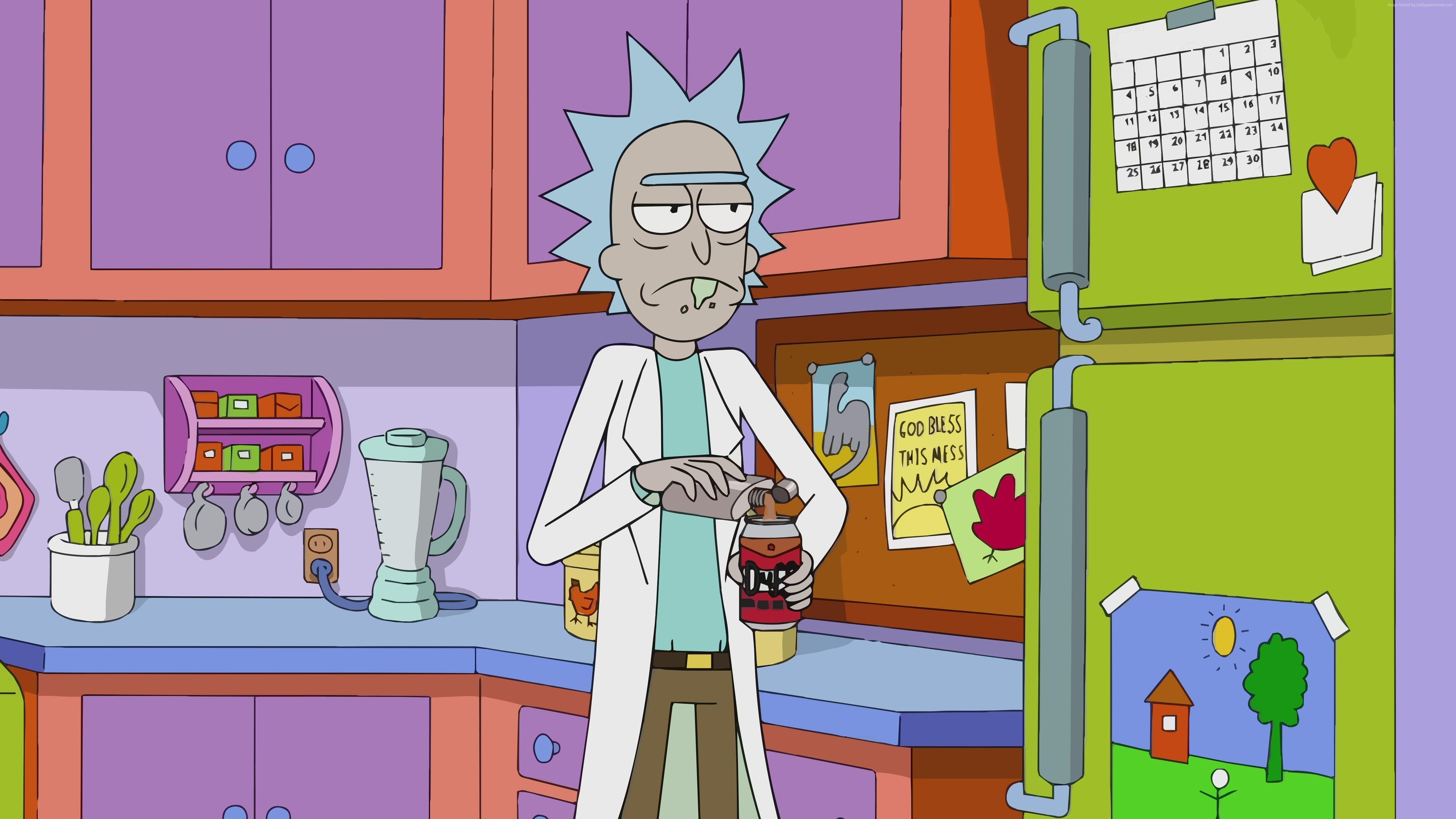 Rick Sanchez In Cartoon Tv Show 5k Wallpaper - Rick And Morty Duff Beer - HD Wallpaper 