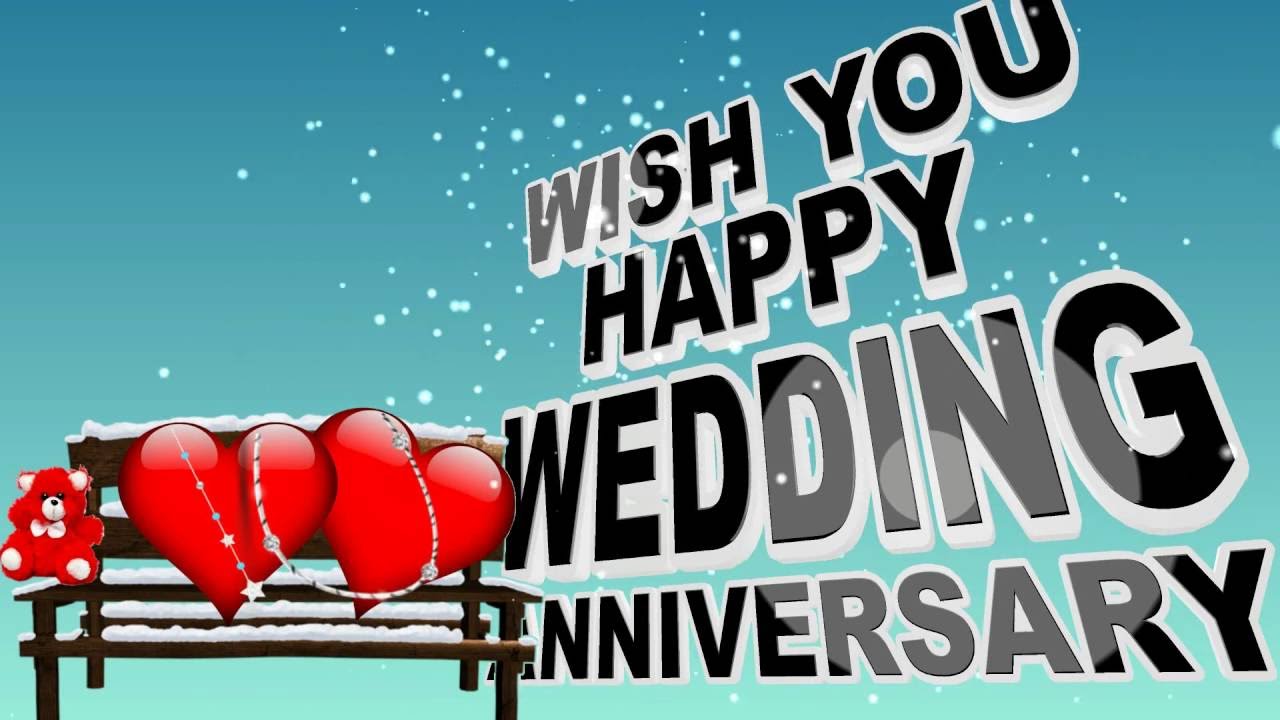 3rd Marriage Anniversary Images - Happy Wedding Anniversary Animation - HD Wallpaper 