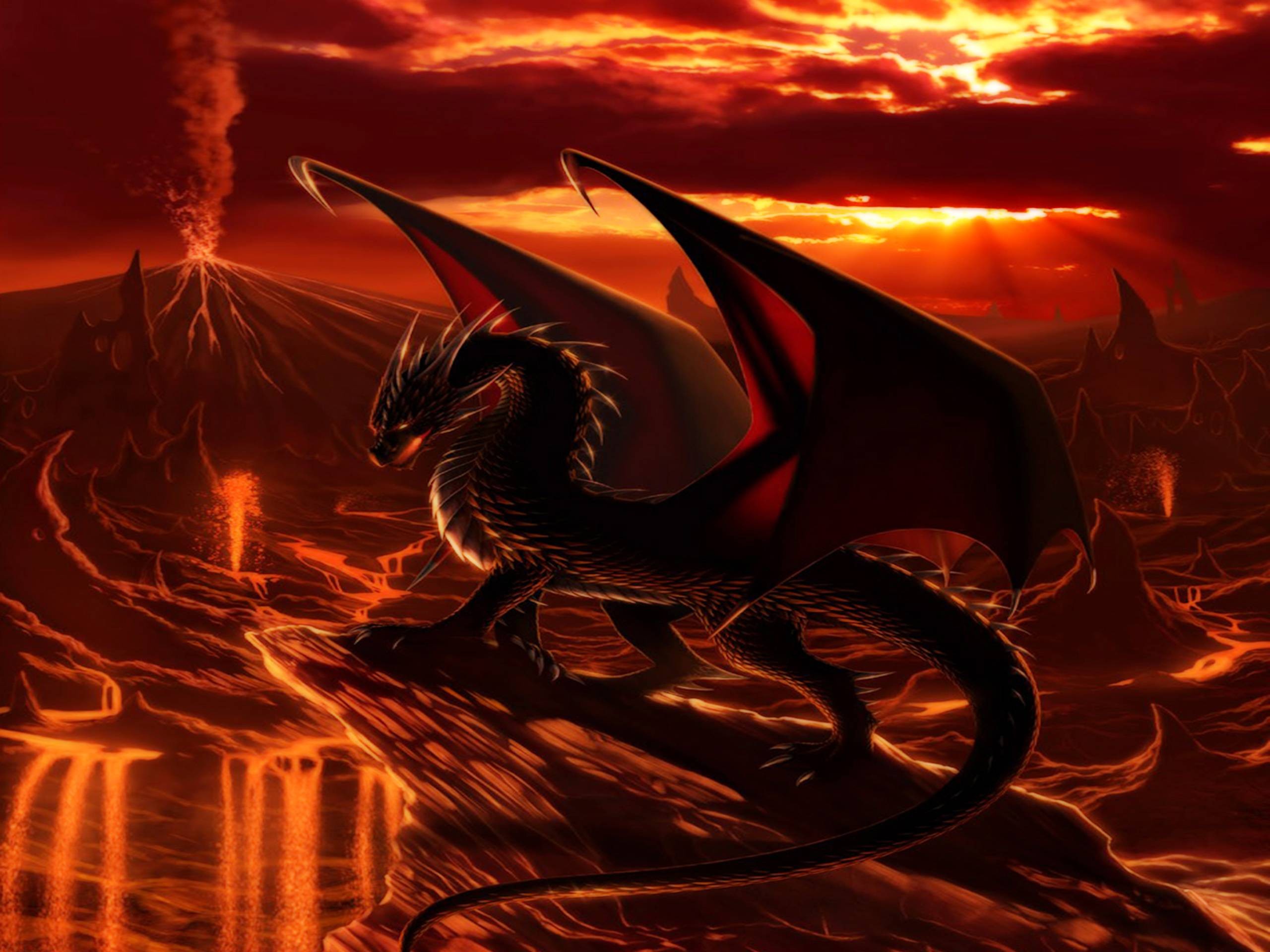 Game Dragon Wallpapers Full Download Images Cool Images - Red Dragon Background - HD Wallpaper 