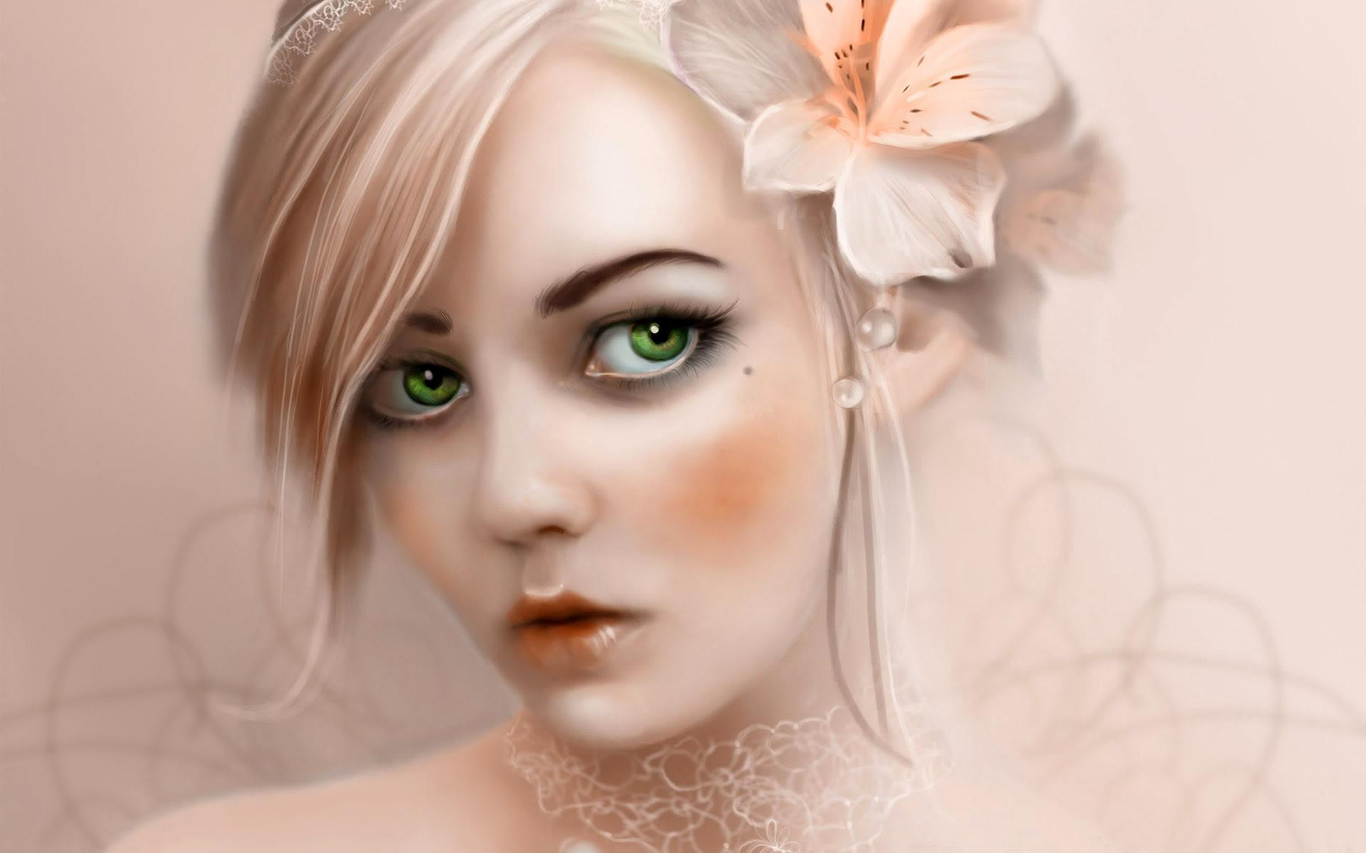 Beautiful Doll Faced Woman - Wallpaper - HD Wallpaper 