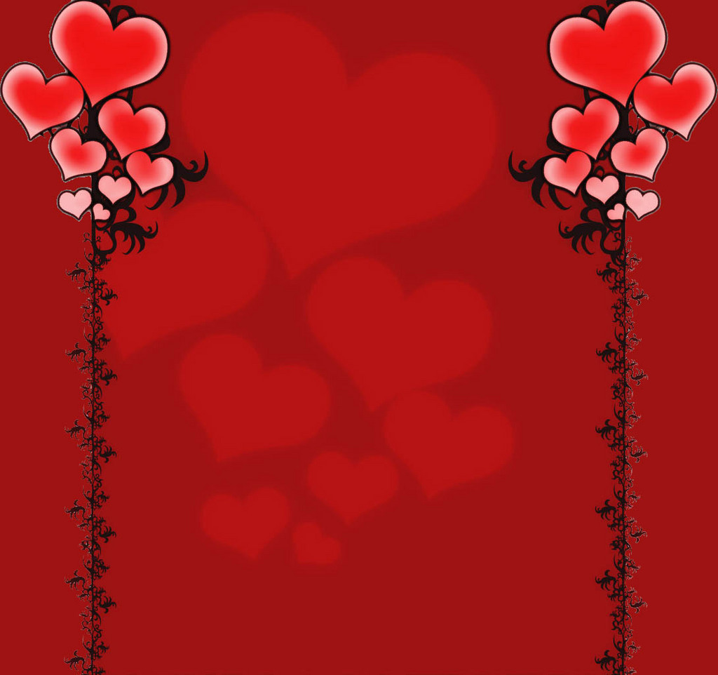 Red Love Border Backgrounds - Love Romantic Happy Promise Day - HD Wallpaper 