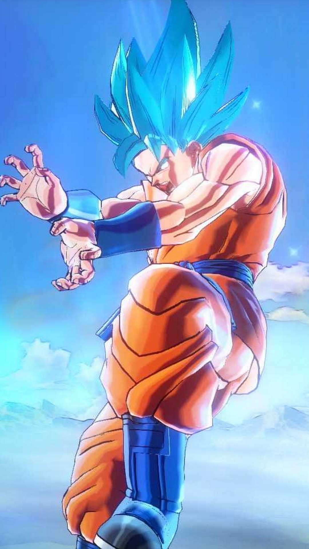 Android Wallpaper Hd Goku Ssj Blue With Hd Resolution - Goku Super Saiyan God Blue Using Kamehameha - HD Wallpaper 