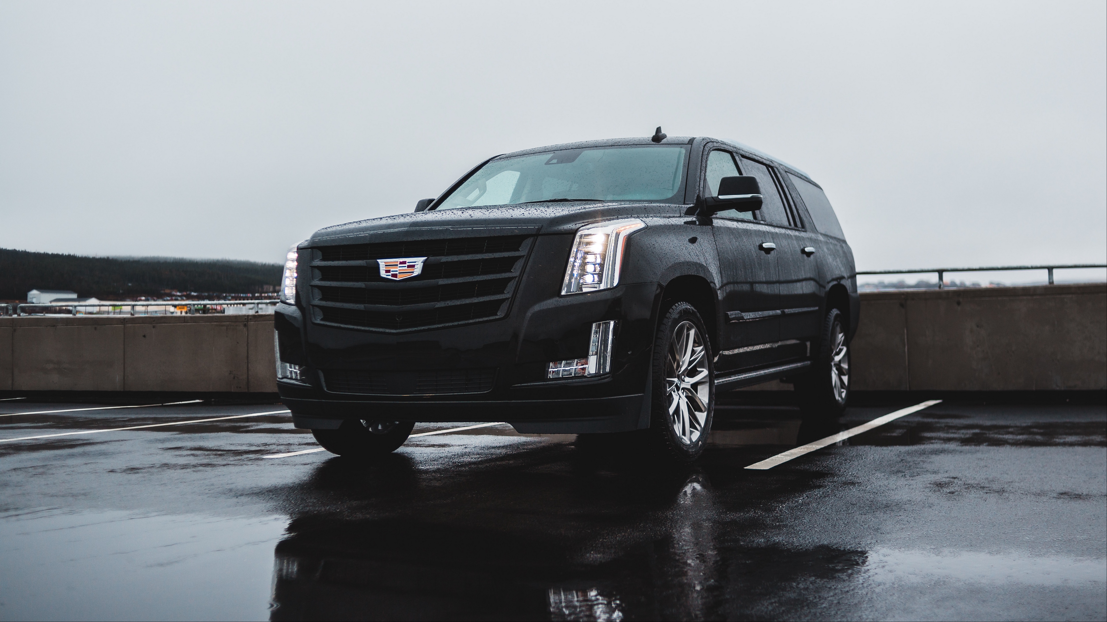Wallpaper Cadillac Escalade, Cadillac, Car, Suv, Black, - Gmc Terrain - HD Wallpaper 