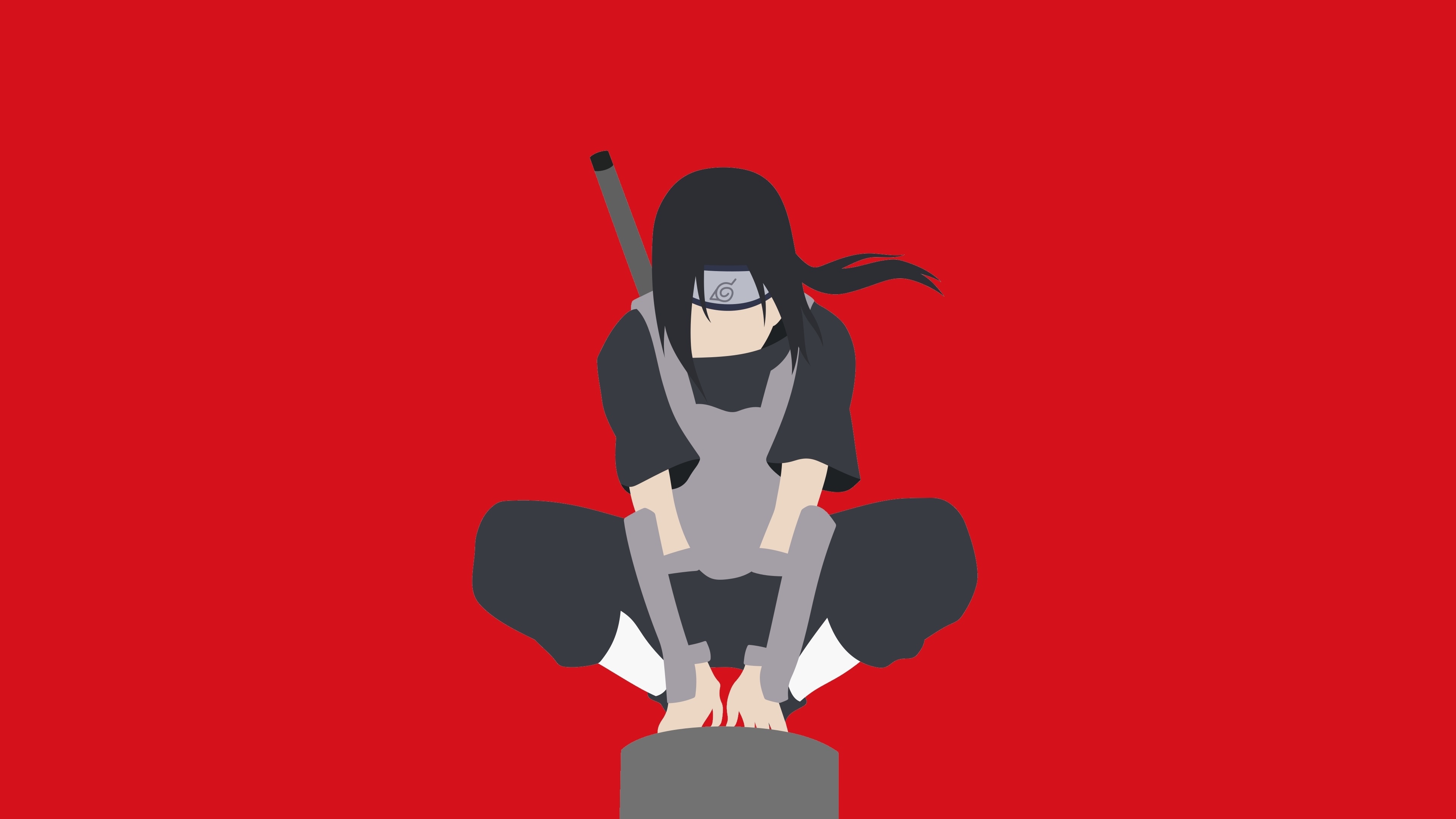 Minimal, Warrior, Naruto, Itachi Uchiha, Wallpaper - Itachi Uchiha - HD Wallpaper 