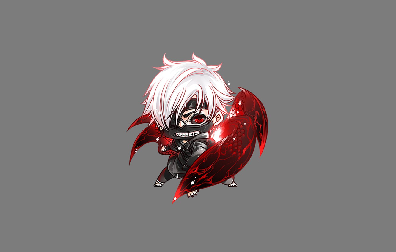 Photo Wallpaper Background, Mini, Anime, Art, Tokyo - Tokyo Ghoul Chibi Ken - HD Wallpaper 