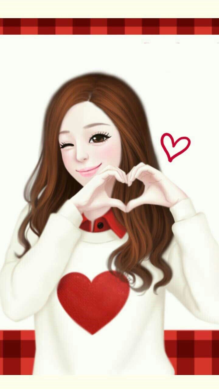 Cute Girls Images Cartoon - HD Wallpaper 