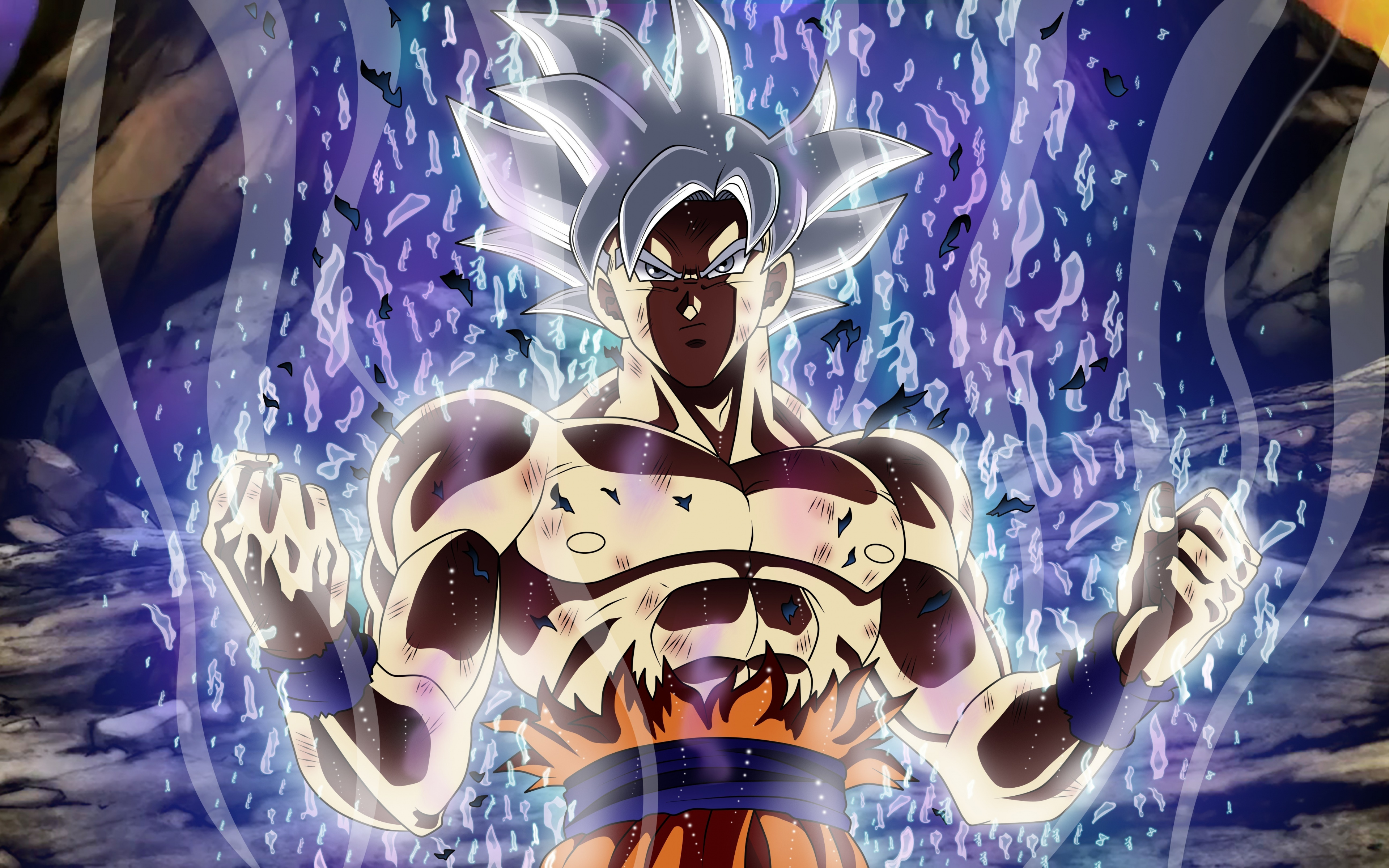 Ultra Power, White Hair, Dragon Ball Super, Goku, Wallpaper - Son Goku Mastered Ultra Instinct - HD Wallpaper 