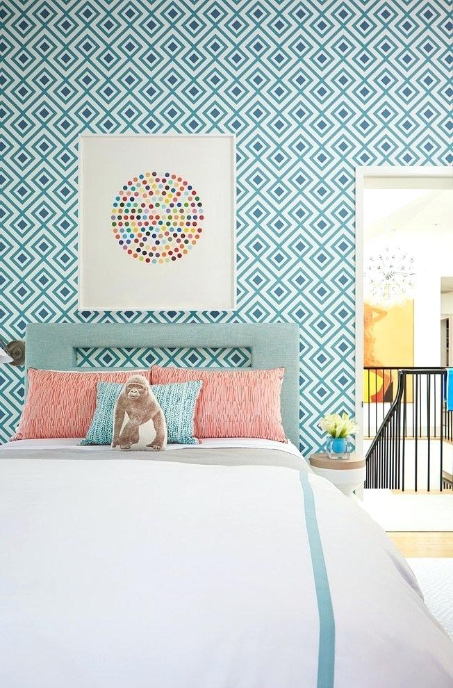 Kid Bedroom Wallpaper Impressive Wall Art For Girls - Geometric Bedroom Wallpapers For Girls - HD Wallpaper 