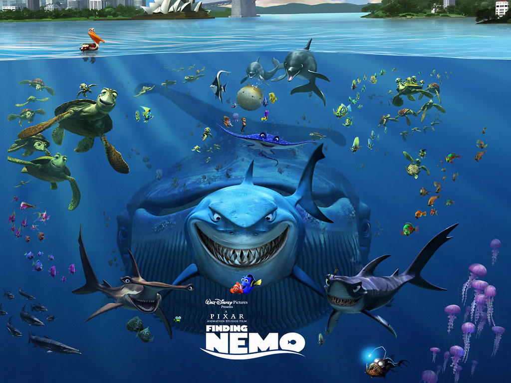 3d Cartoon Wallpapers Hd - Finding Nemo Barracuda - HD Wallpaper 