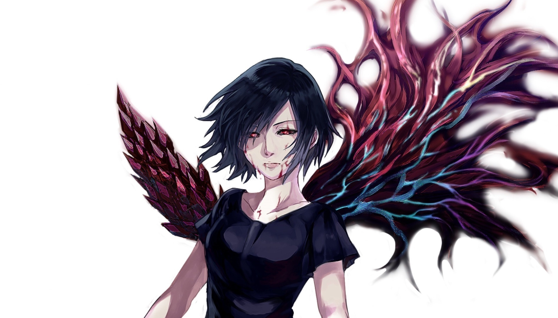 Wings, Anime Girl, Touka Kirishima, Wallpaper - Anime Girl With Wings - HD Wallpaper 