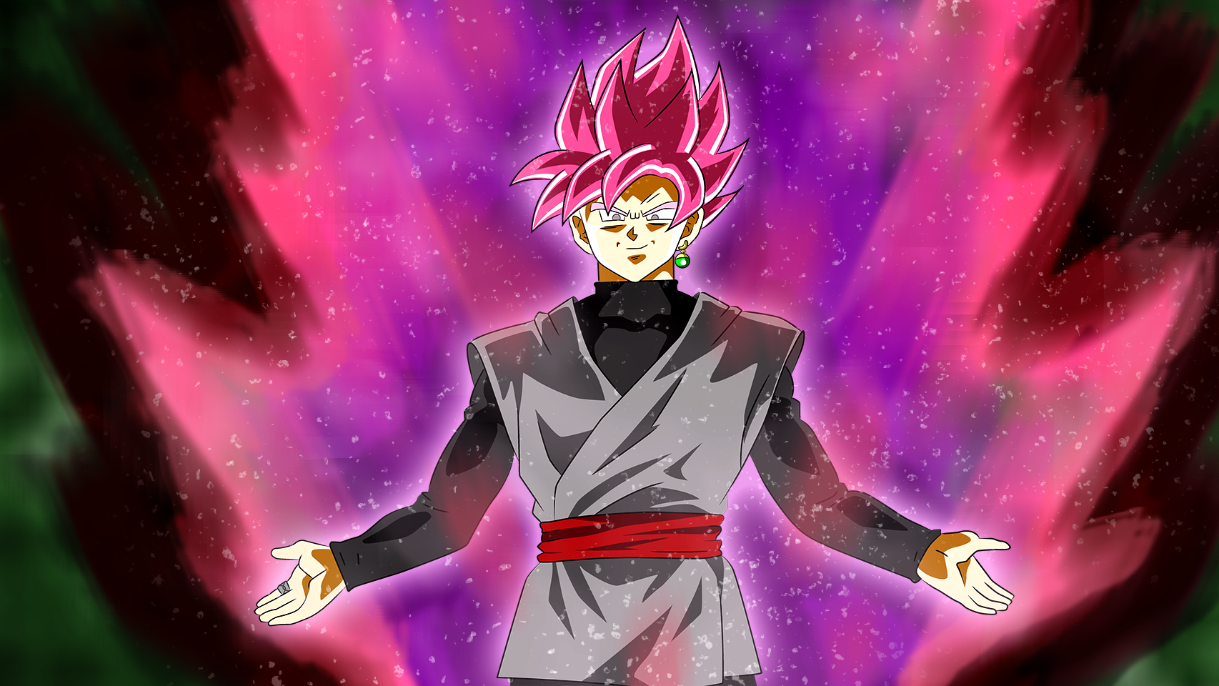 Black Goku Ssj Rose Hd - HD Wallpaper 