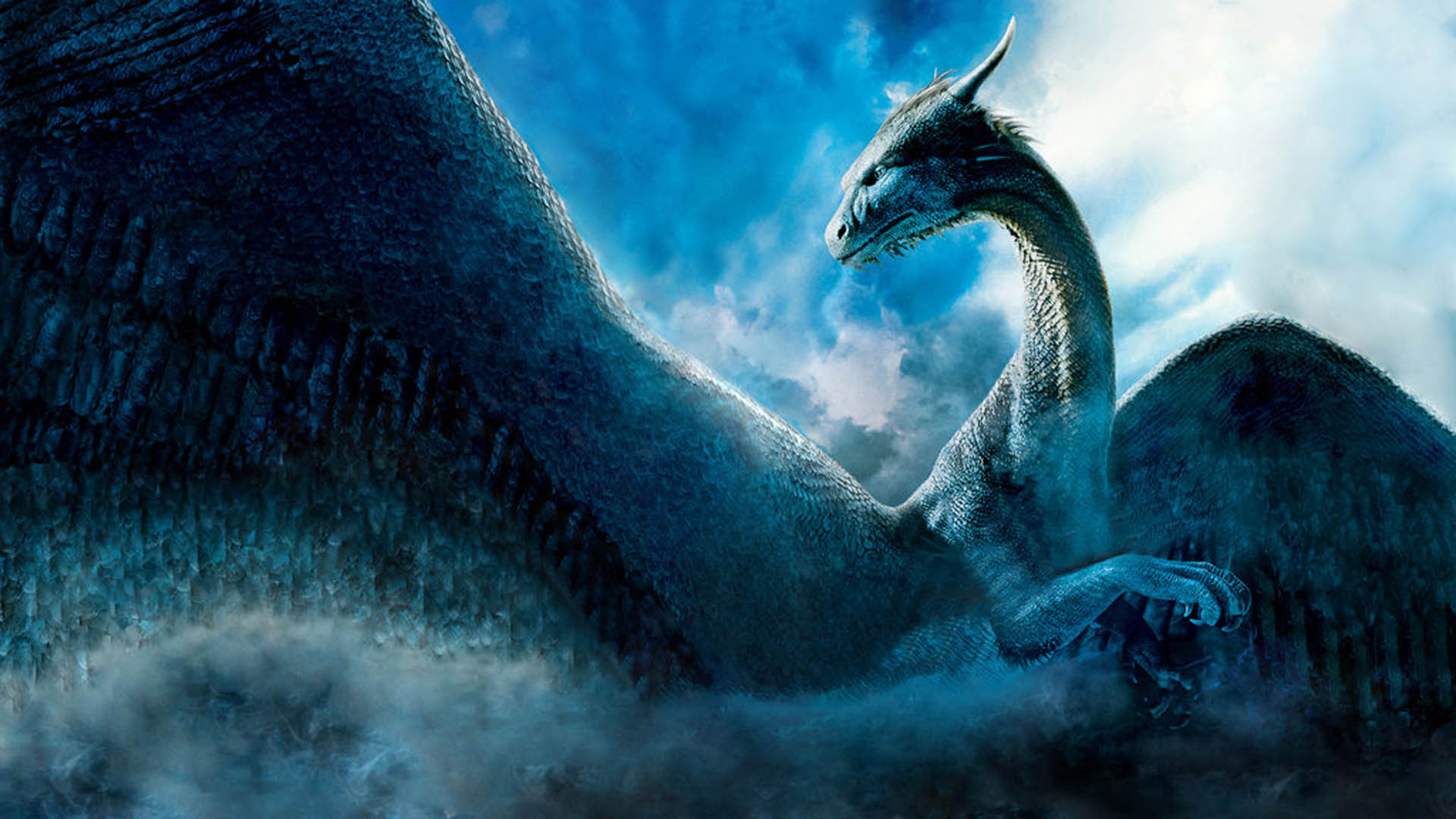 Fantasy Blue Dragon Wallpapers - Eragon Saphira - HD Wallpaper 