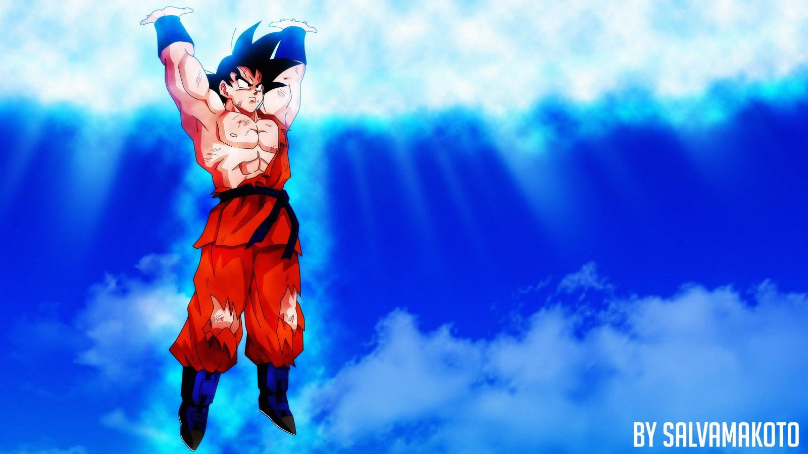 Free Download Goku Wallpaper Id - Goku Haciendo La Jenkidama - HD Wallpaper 