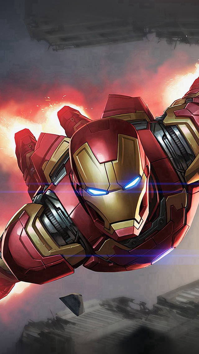 Ironman Hero Marvel Illustration Art Iphone Wallpaper - Iphone 7 Wallpaper Ironman - HD Wallpaper 