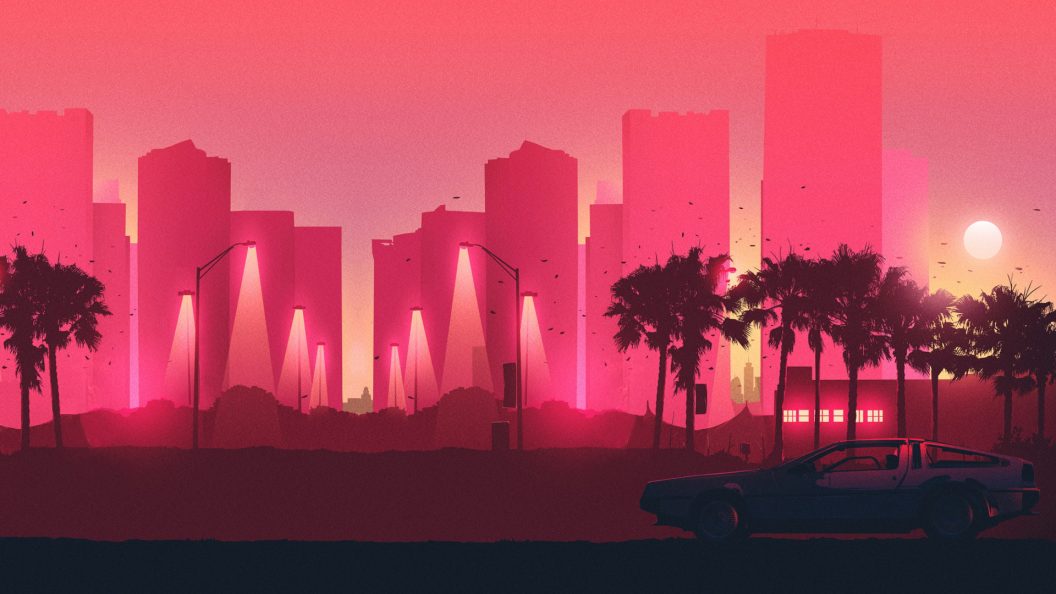 Retrowave - HD Wallpaper 