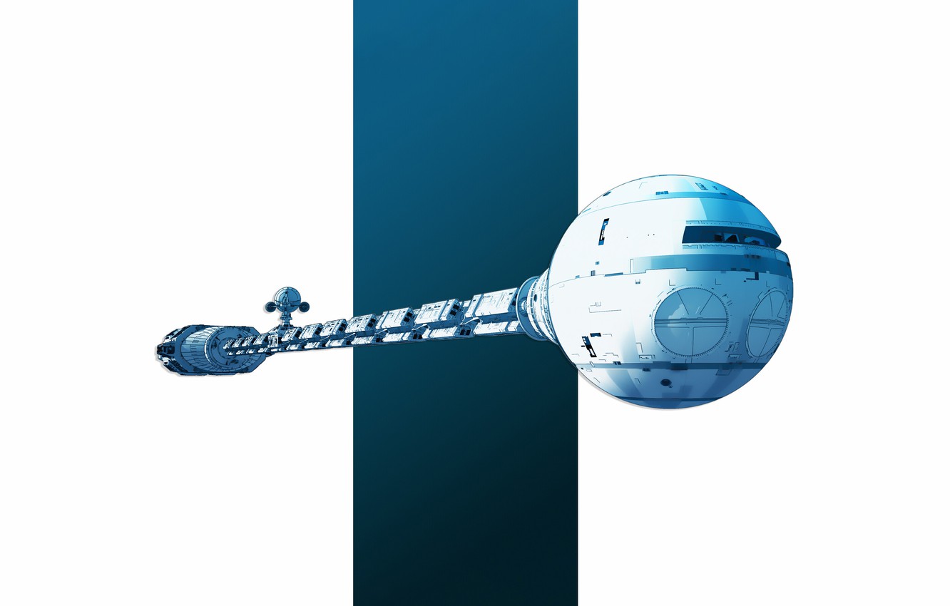 Photo Wallpaper Ship, Spaceship, Discovery, Fiction, - 2001: A Space Odyssey - HD Wallpaper 