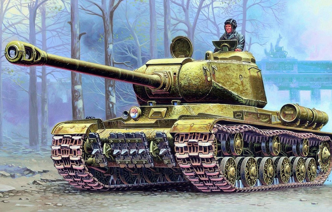 Photo Wallpaper Figure, Art, The Is-2, Berlin, Joseph - Zvezda Js 2 1 72 - HD Wallpaper 