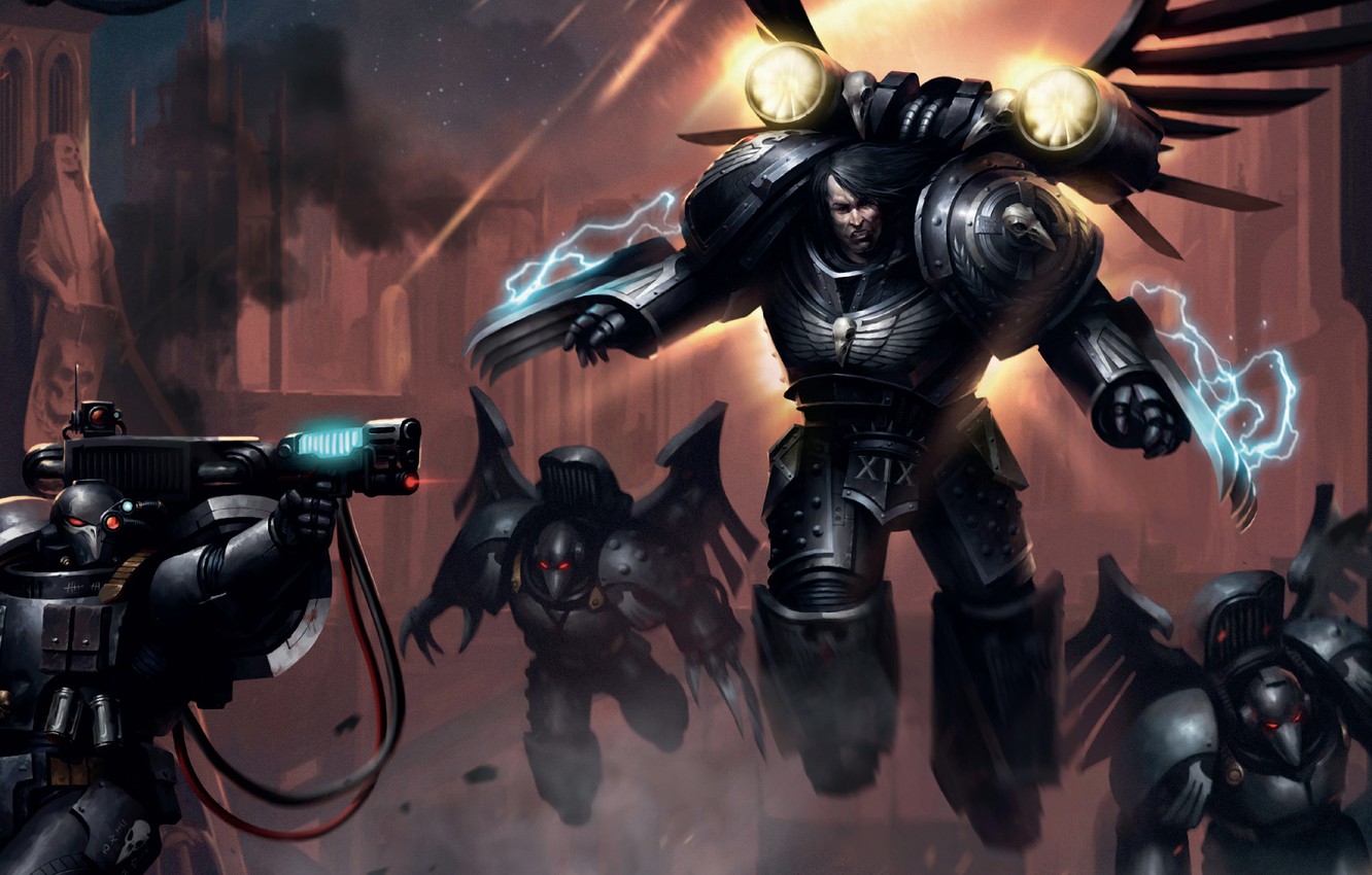 Photo Wallpaper Horus Heresy, Space Marines, Warhammer - Corax Lord Of Shadows - HD Wallpaper 