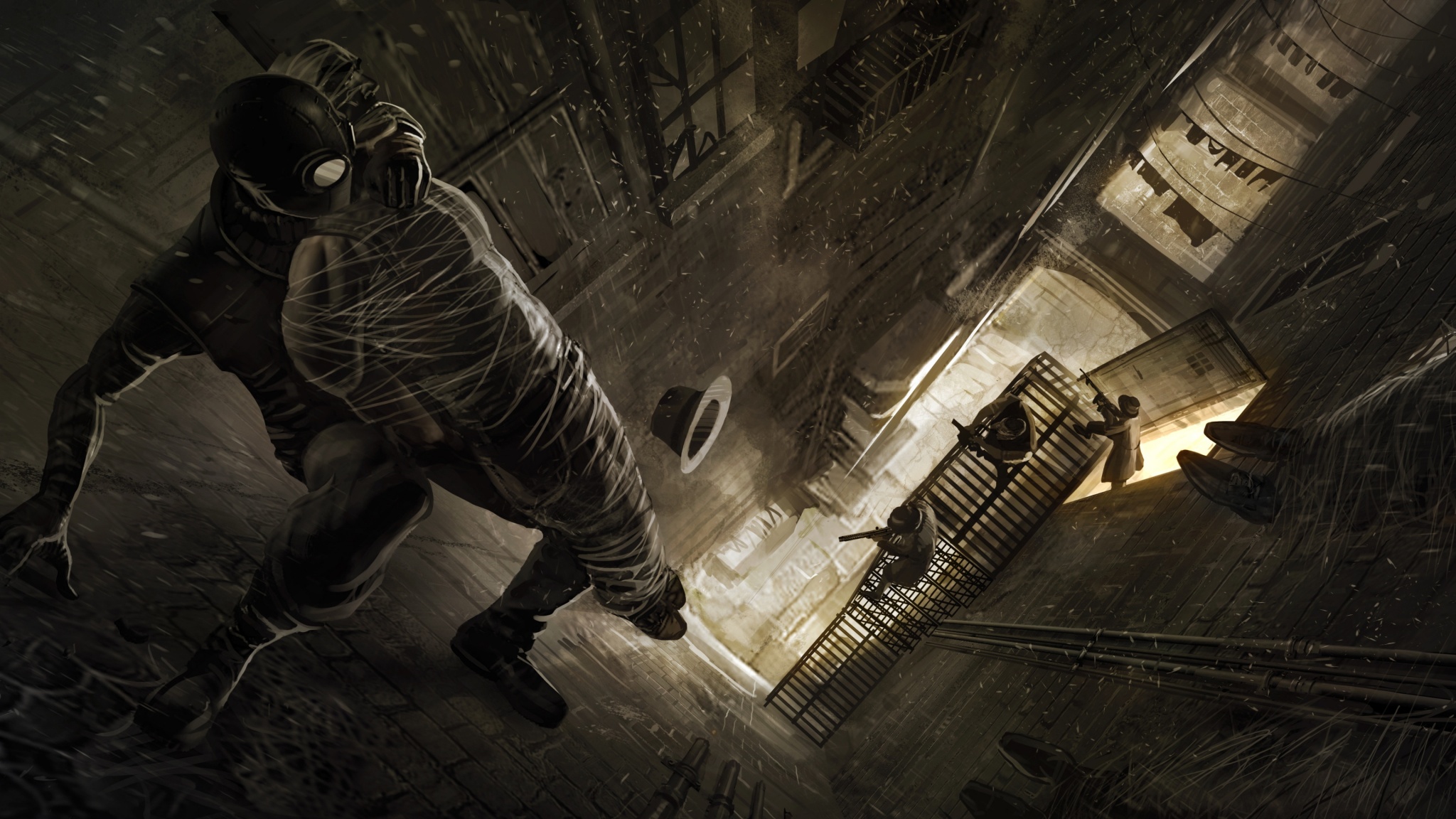 Spider-man Shattered Dimensions - Spider Man Noir Background - HD Wallpaper 
