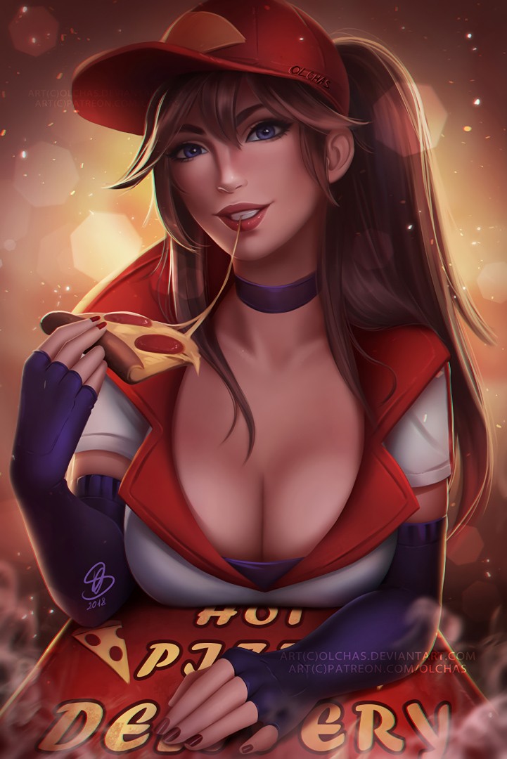 Pizza Delivery Sivir By Olchas Hd Wallpaper Background - Delivery Pizza Sivir Hentai - HD Wallpaper 
