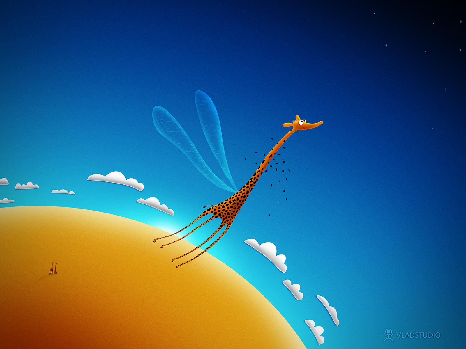 Giraffe Follow Your Bliss And The Universe Will Open - HD Wallpaper 